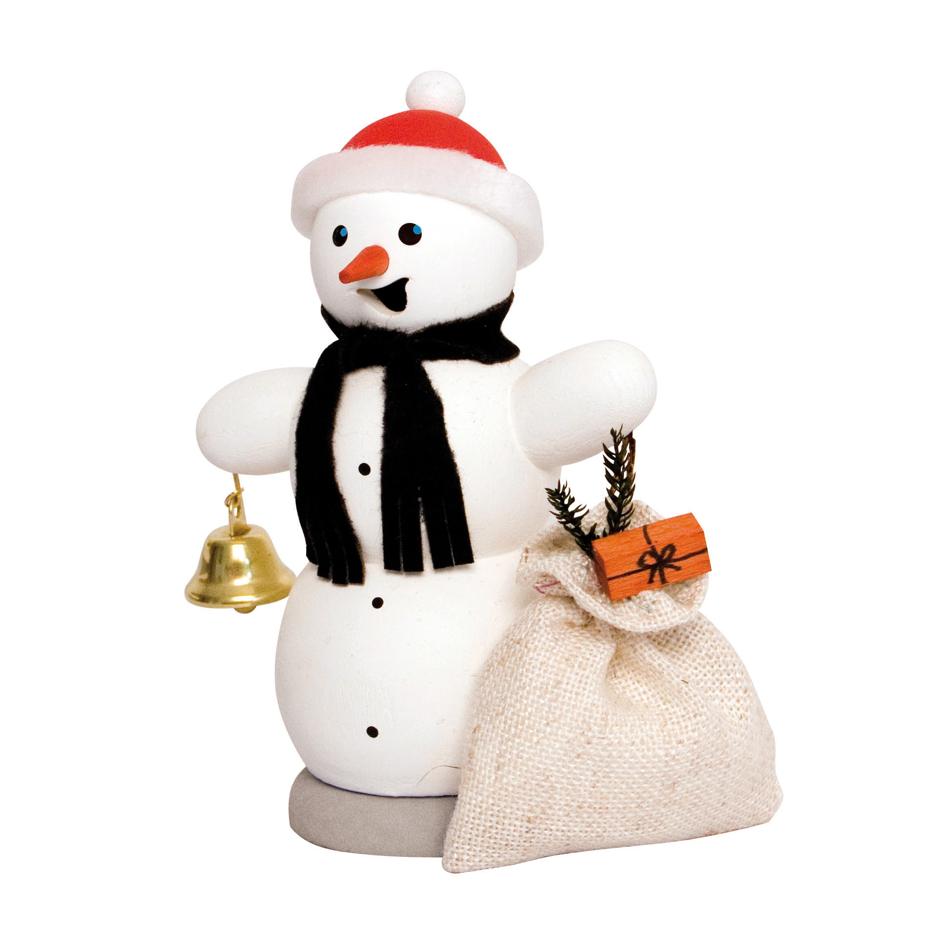 Schneemann mit Geschenksack