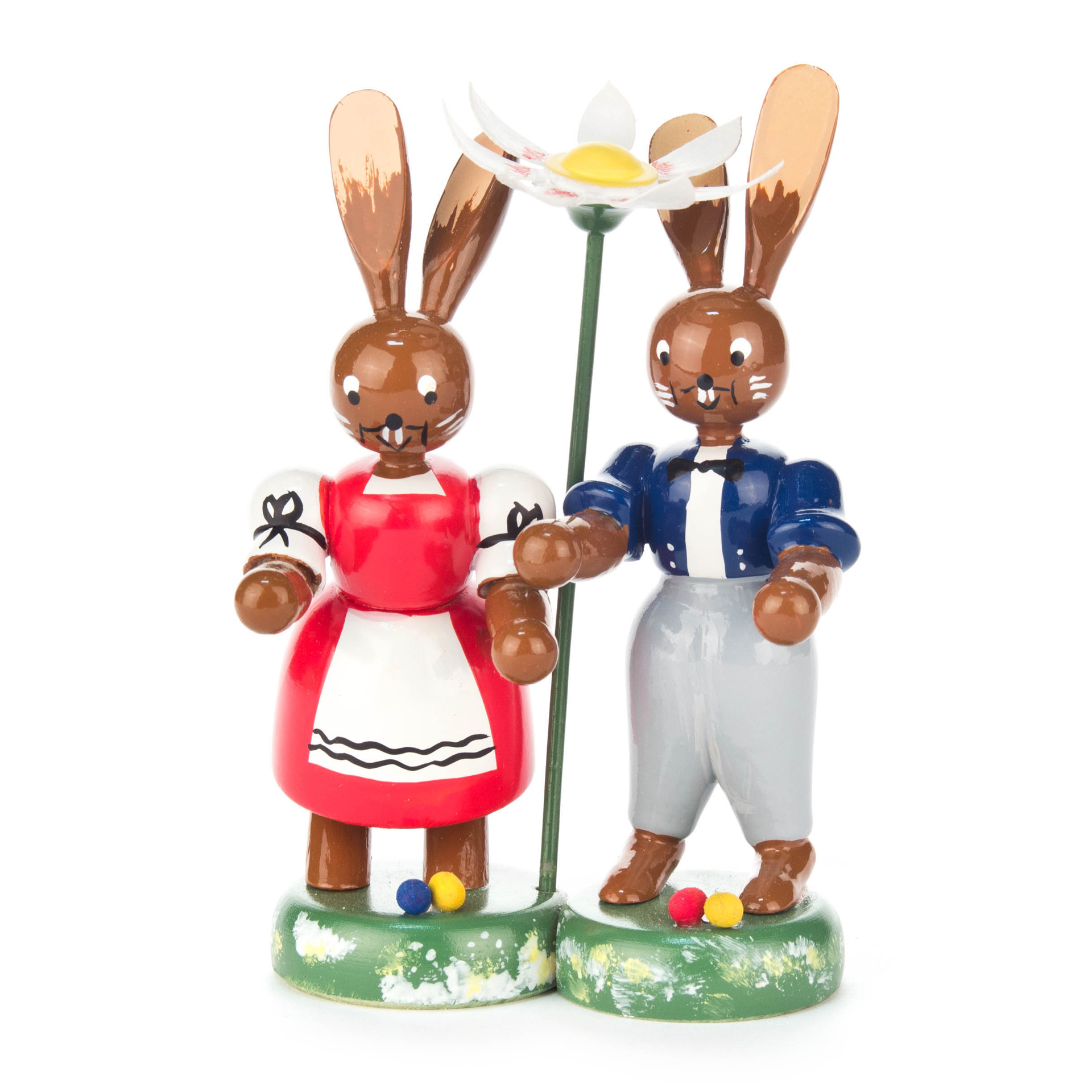 Hasenpaar mit Blume Hasenpaar mit Blume