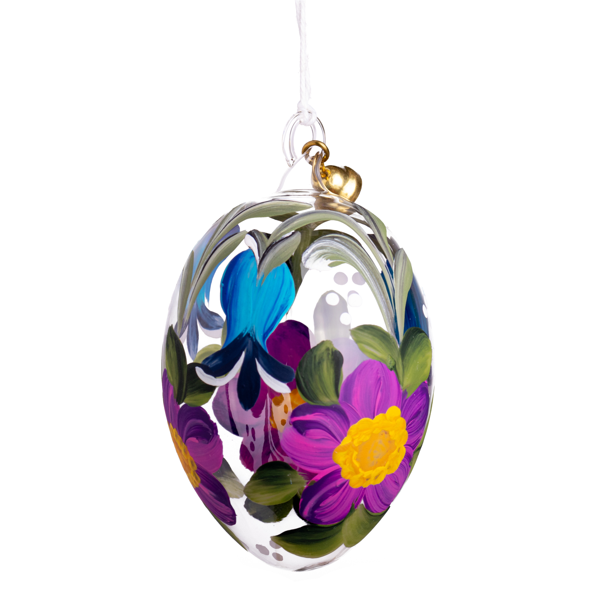 Baumschmuck Glasei Primel, lila