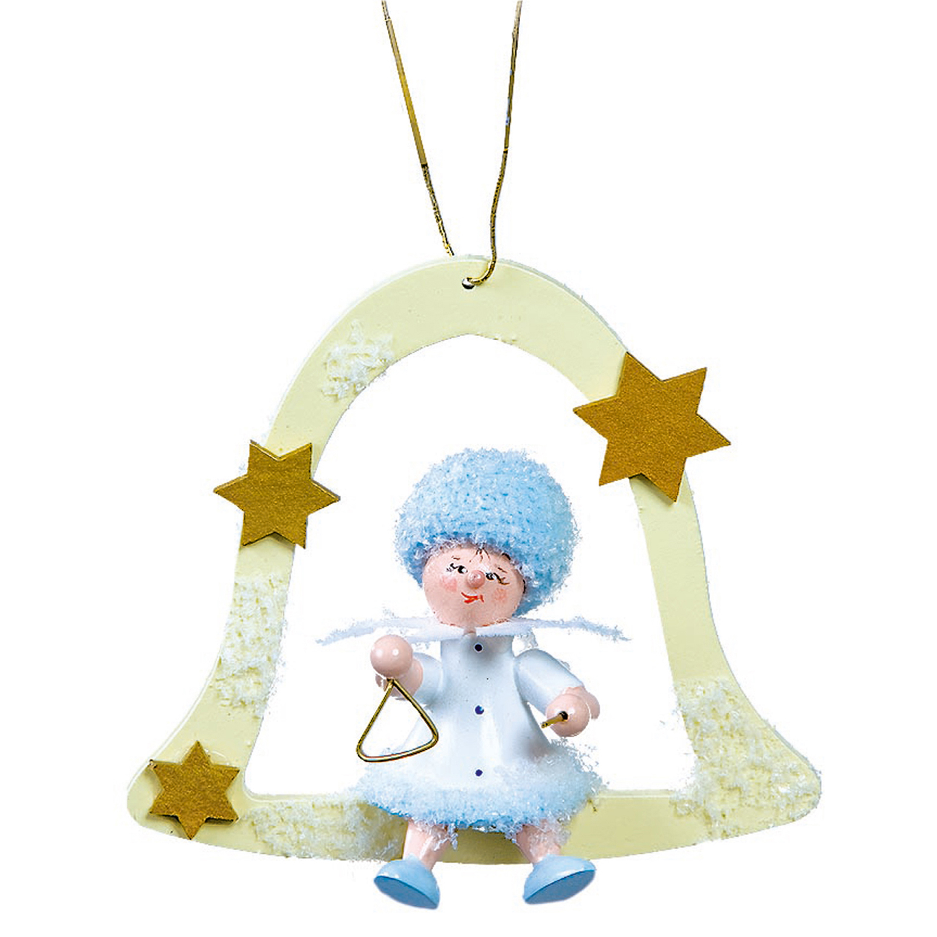 Baumschmuck Schneeflöckchen mit Triangel