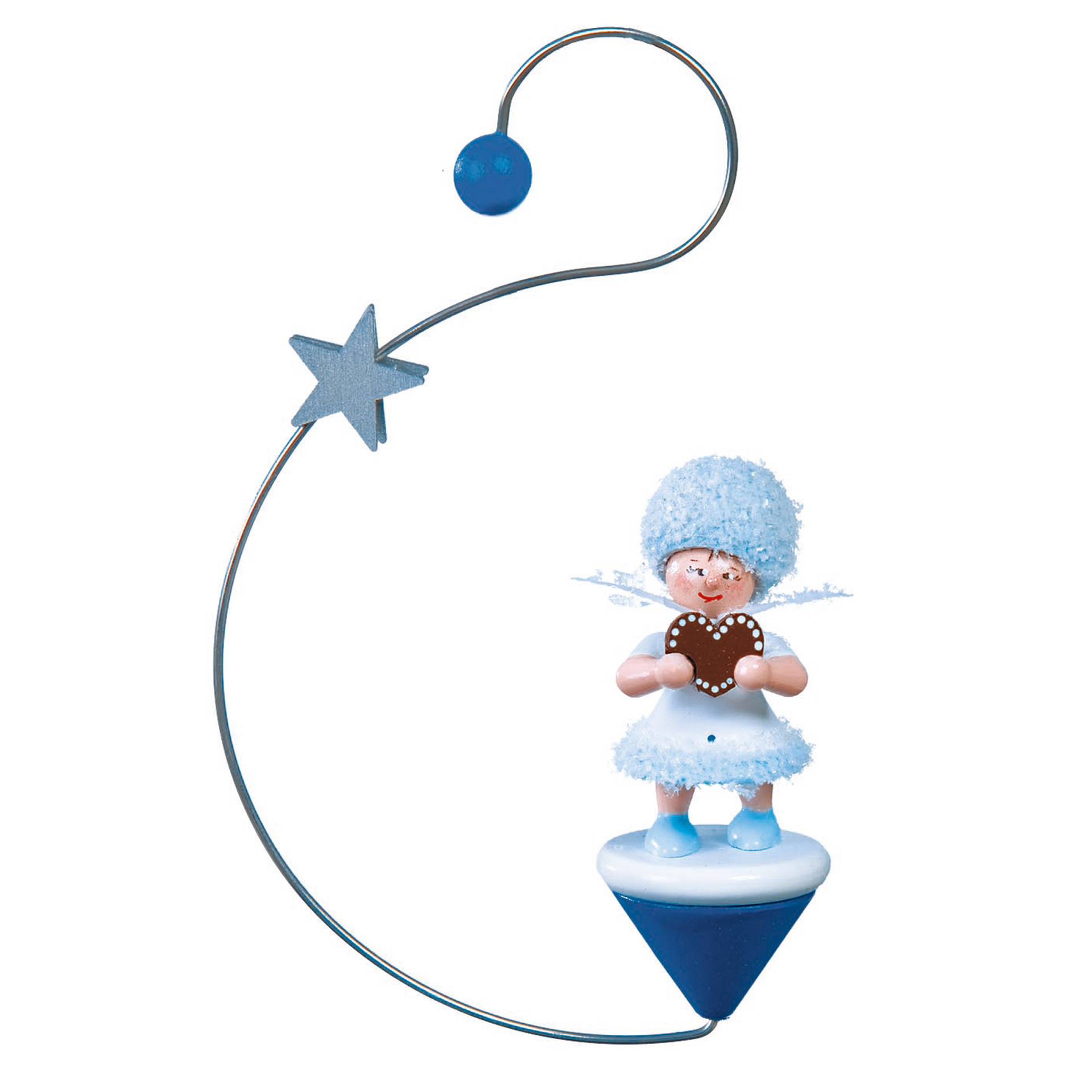 Baumschmuck Schneeflöckchen mit Lebkuchenherz