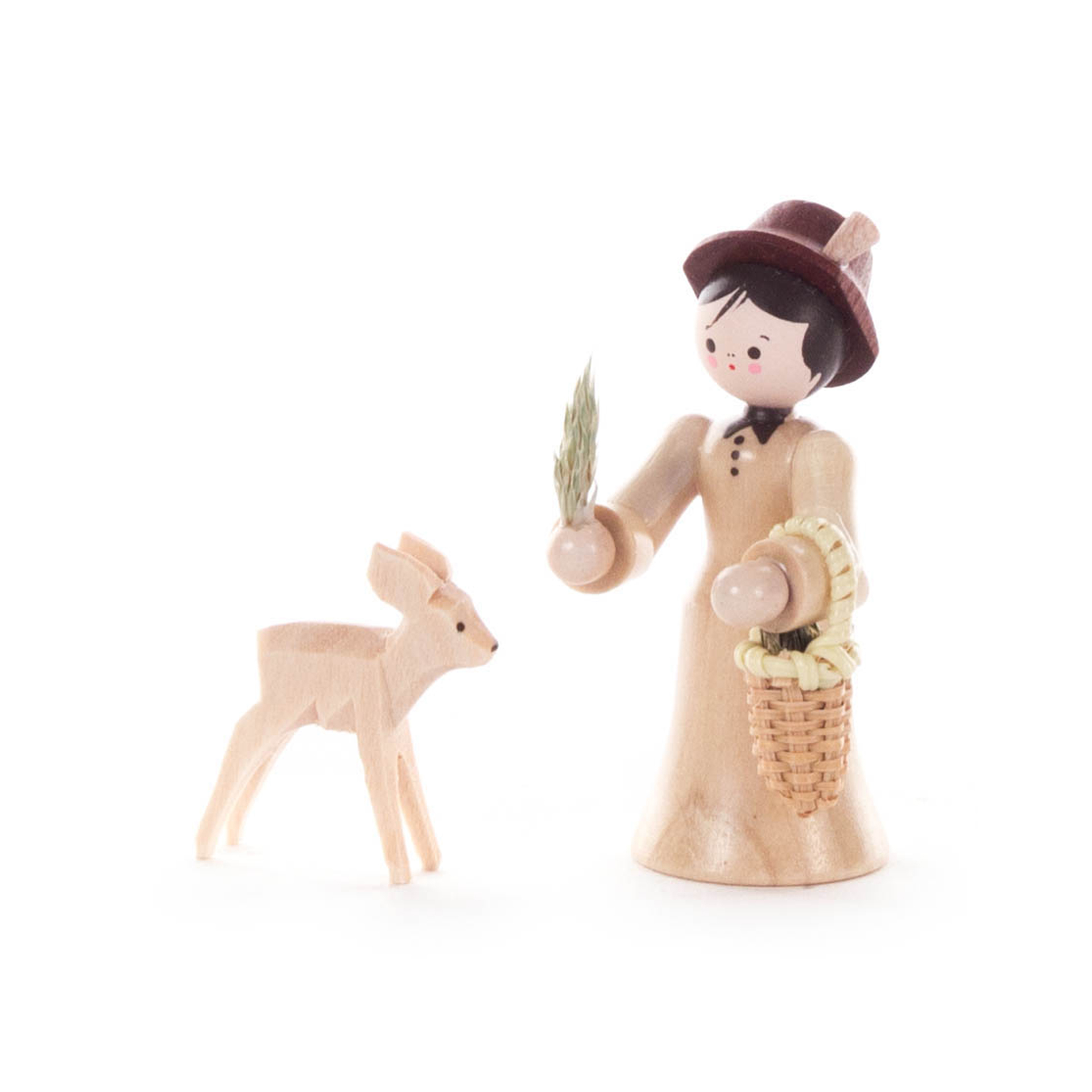 Försterin mit Reh Försterin mit Reh