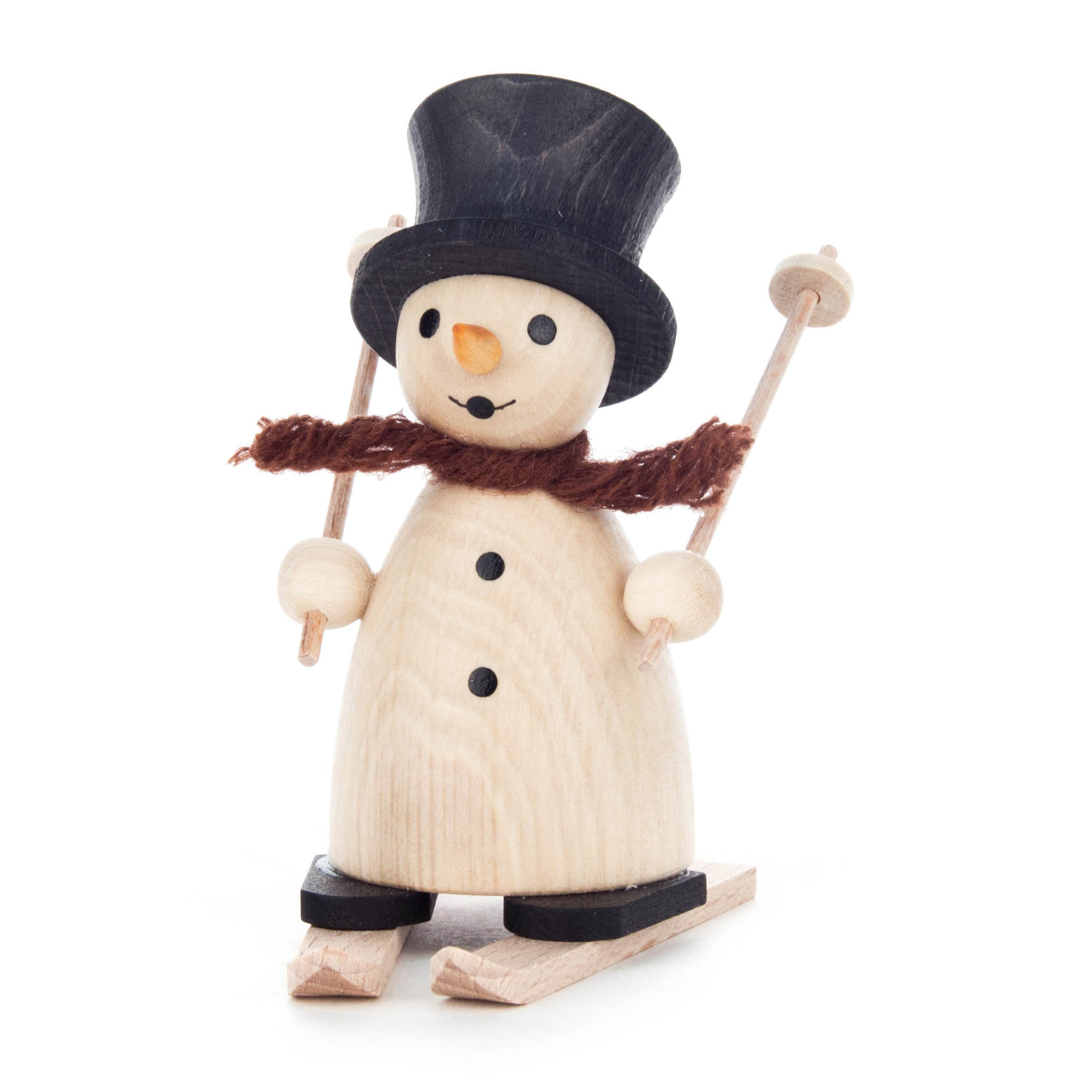 Schneemann auf Ski