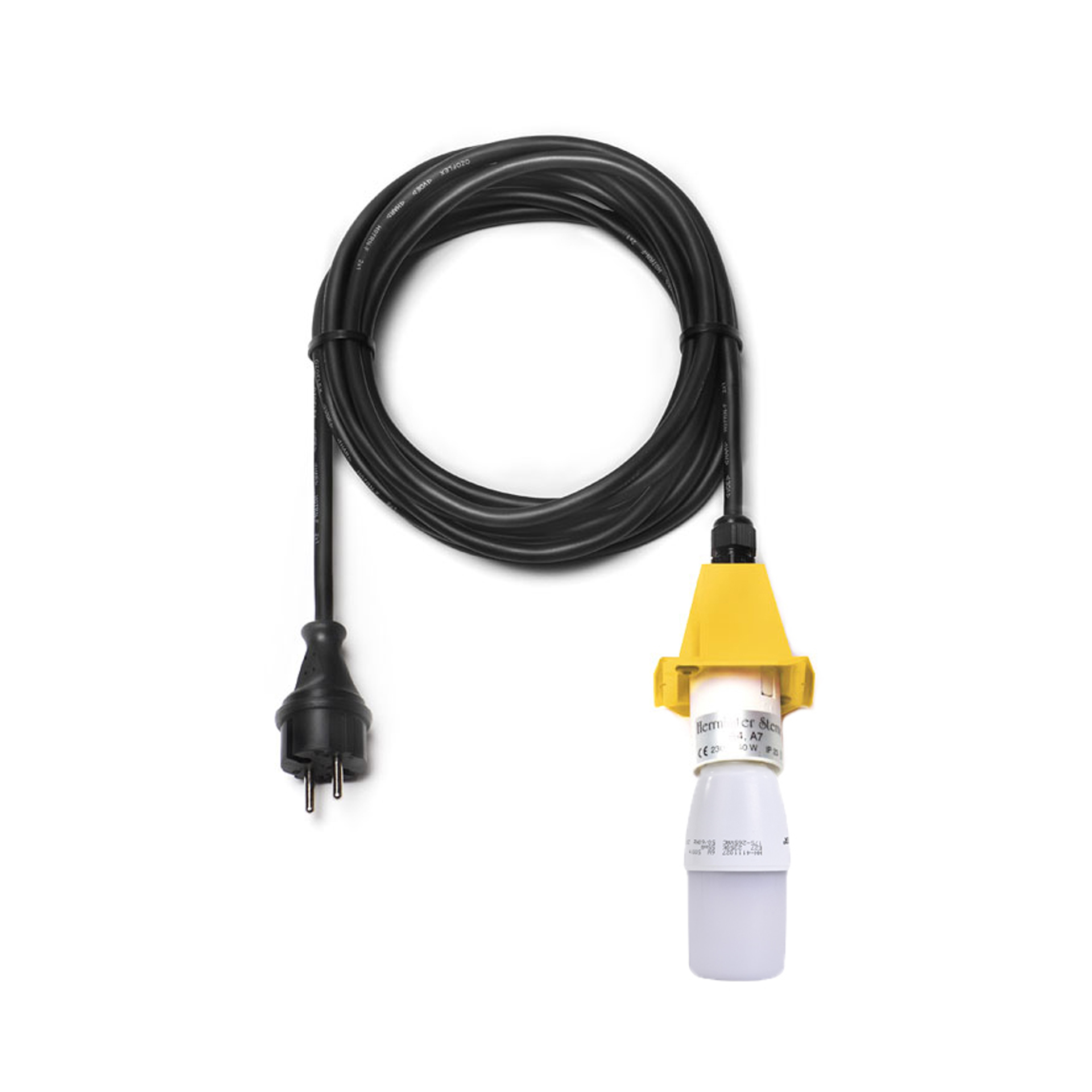 Außenkabel mit gelber Kappe, E27/5 Meter