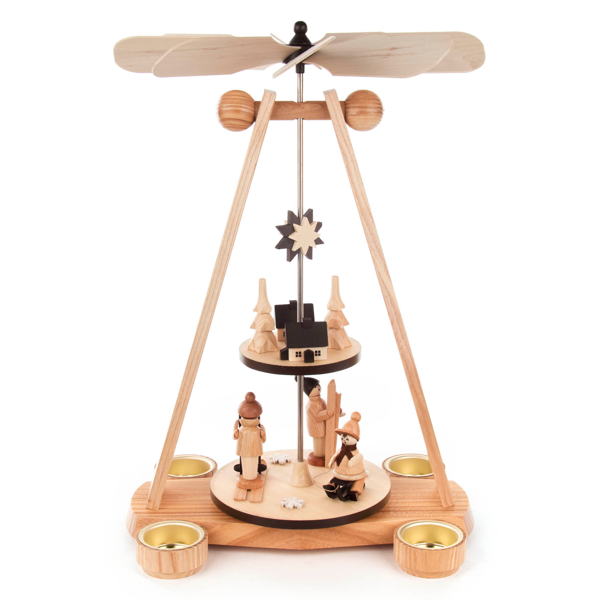 Pyramide Winterzeit, für Teelichte Pyramide Winterzeit, für Teelichte