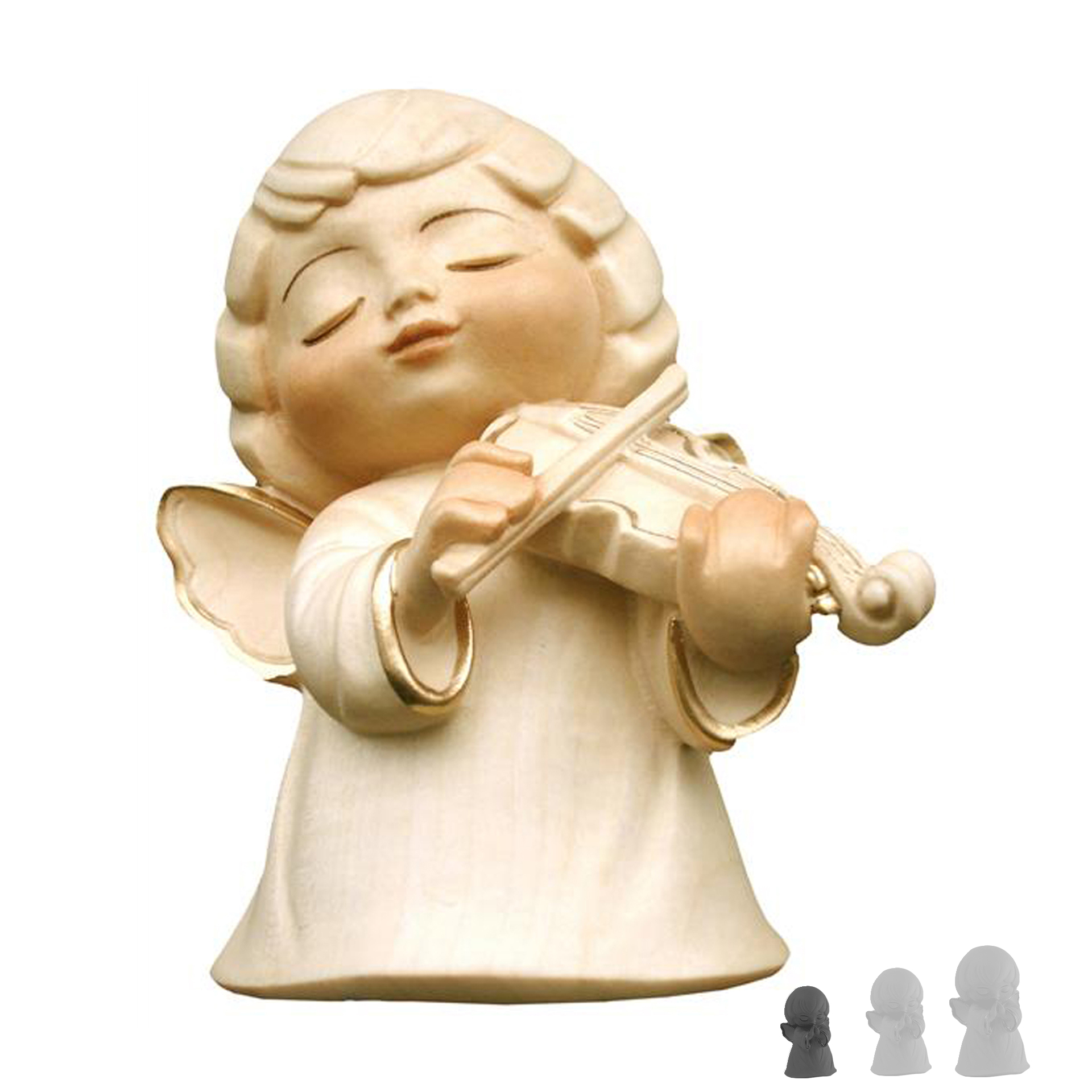 Engel mit Violine 4cm, alabaster 