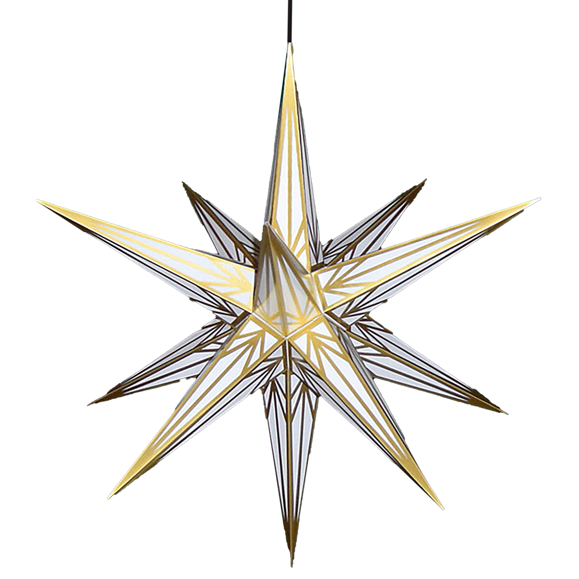 Haßlauer Außenstern, weiß/gold Haßlauer Außenstern, weiß/gold