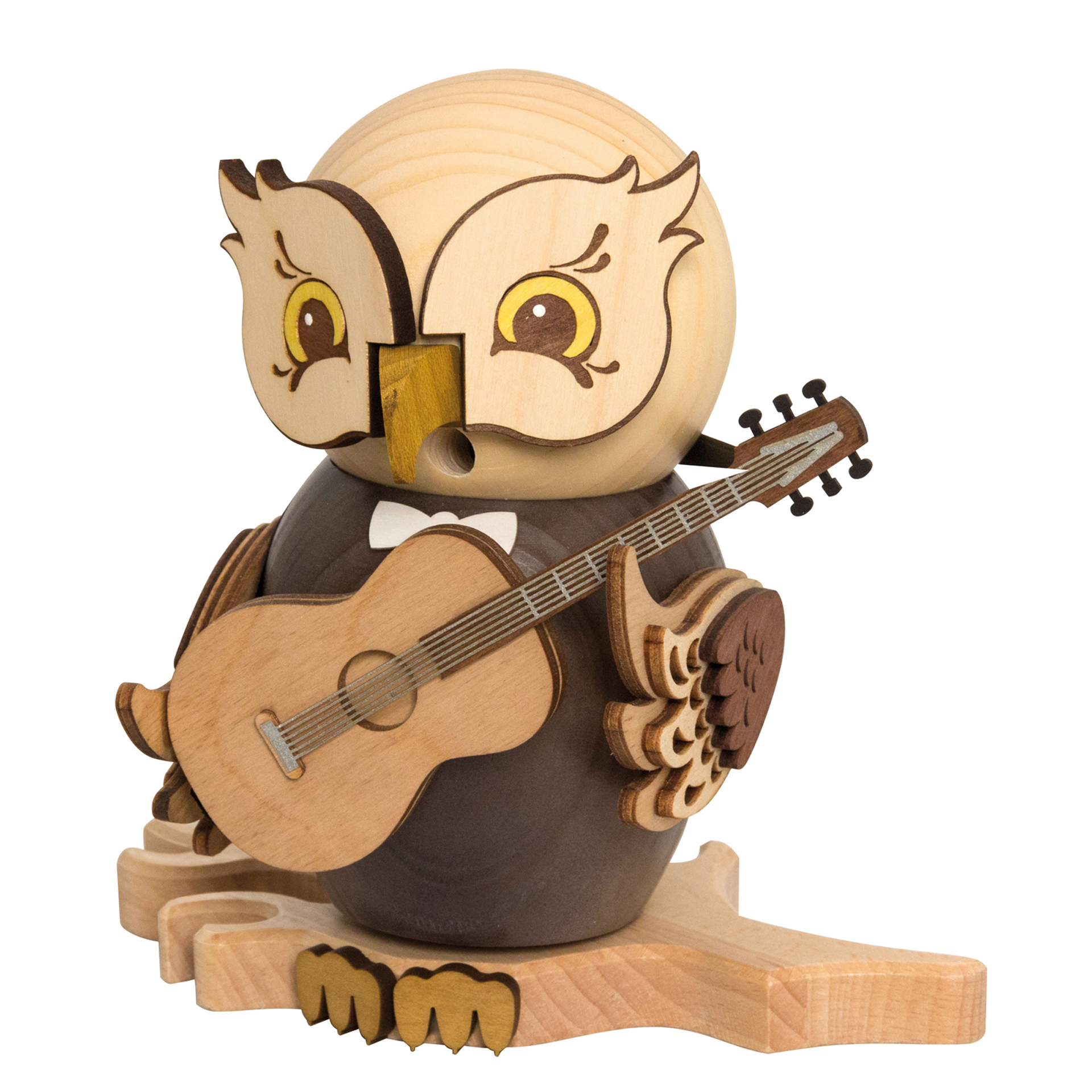 Raucheule mit Gitarre