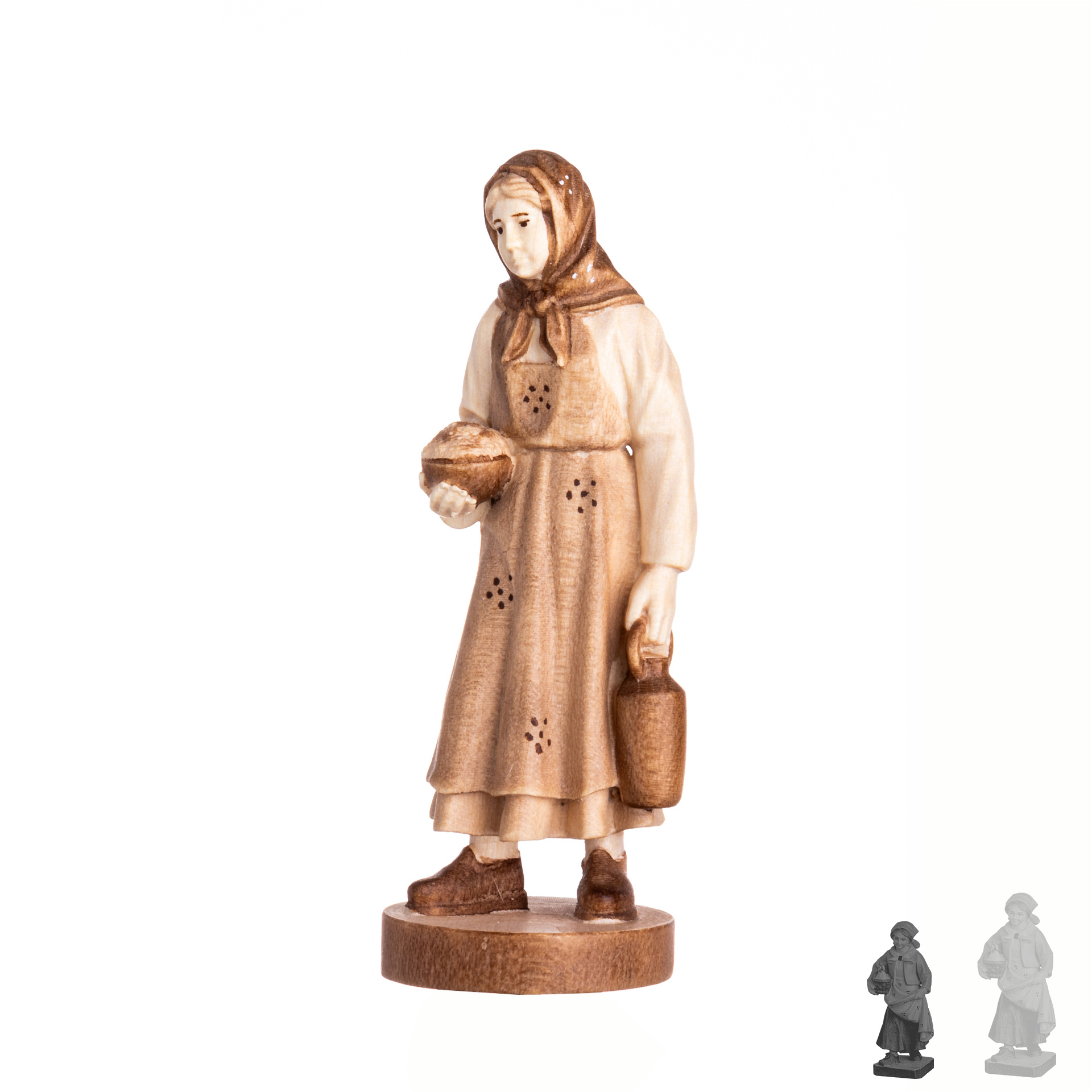 Beerenfrau 10cm, gebeizt