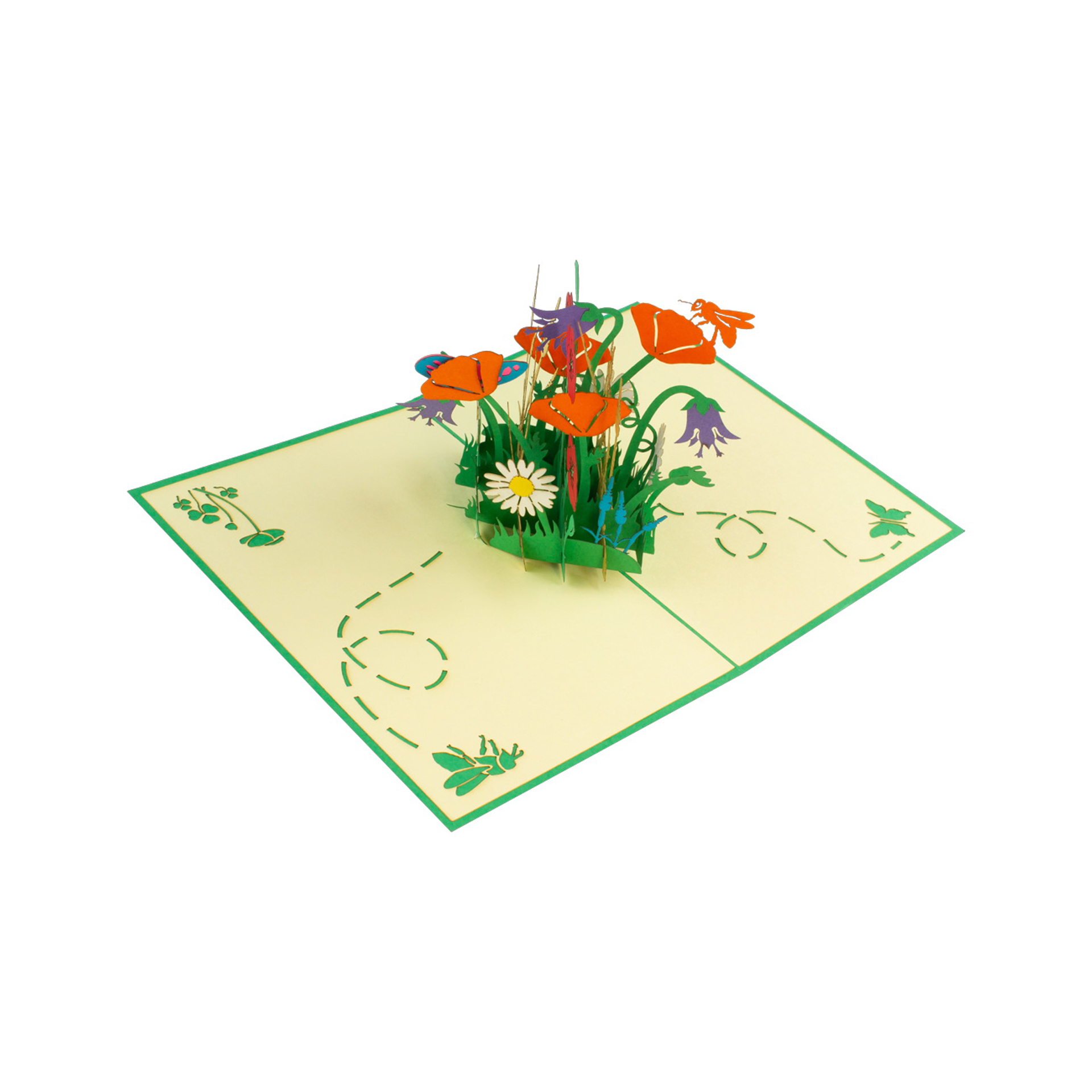3D-Karte Sommerblumen 
