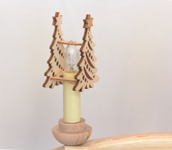 Kerzenaufstecker Haus mit Baum Kerzenaufstecker Haus mit Baum