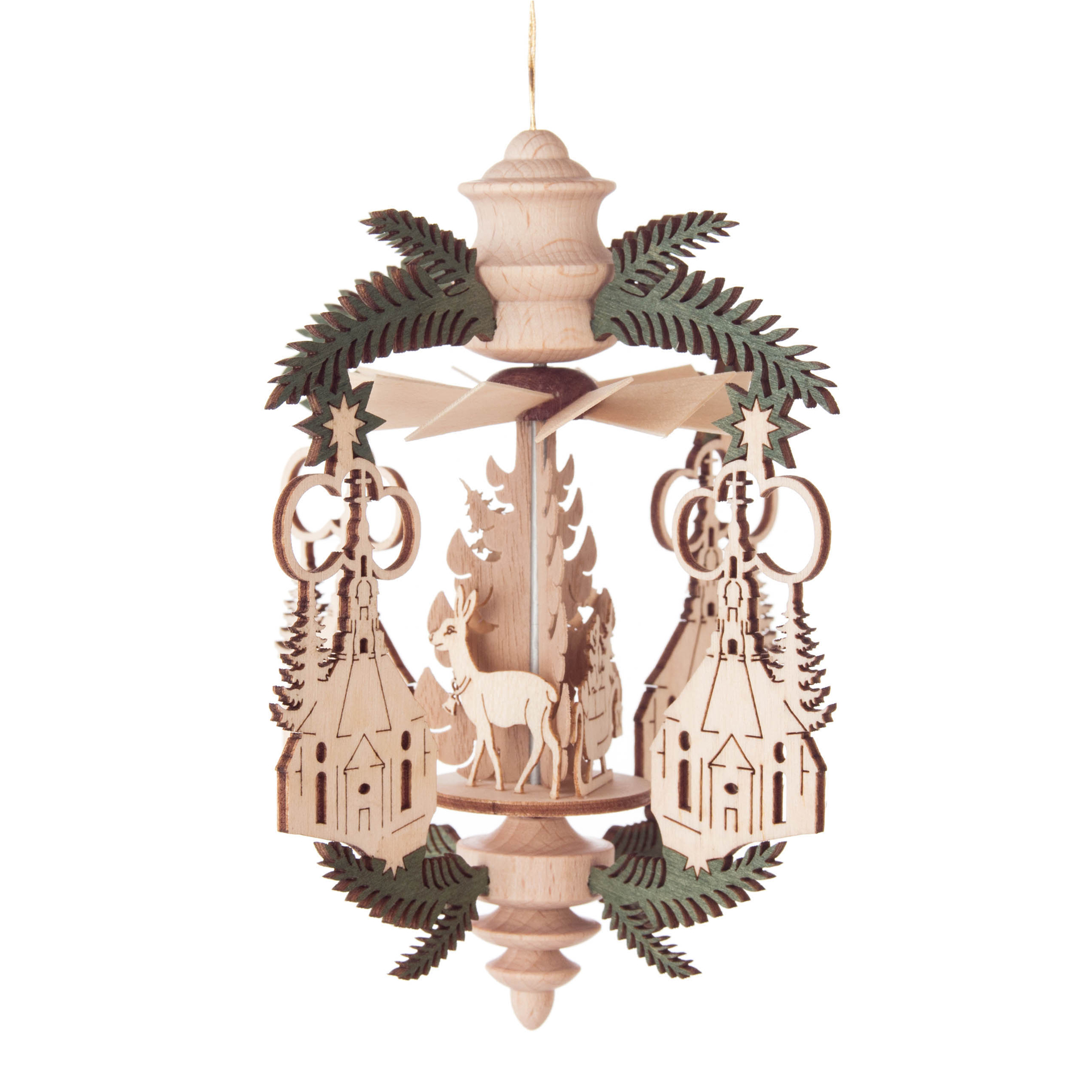 Mini Pyramide mit Weihnachtsmann, Wärmespiel hängend Mini Pyramide mit Weihnachtsmann, Wärmespiel hängend