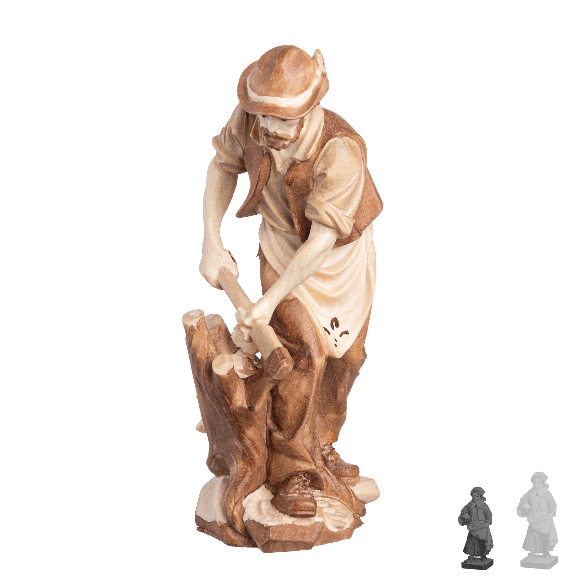 Holzhacker 10cm, gebeizt Holzhacker 10cm, gebeizt