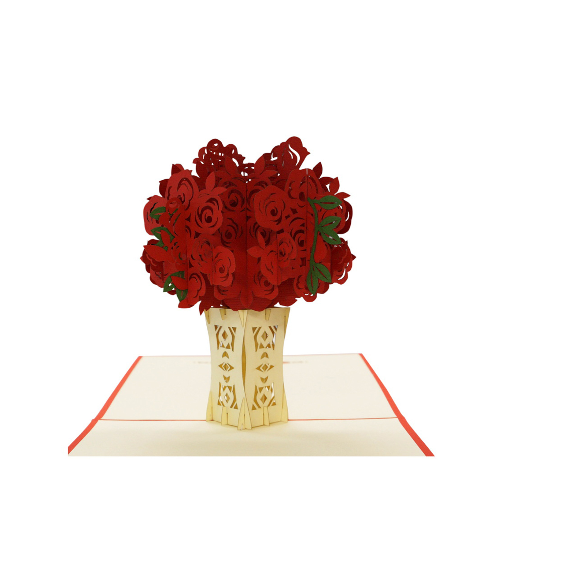 3D-Karte Rote Rosen 