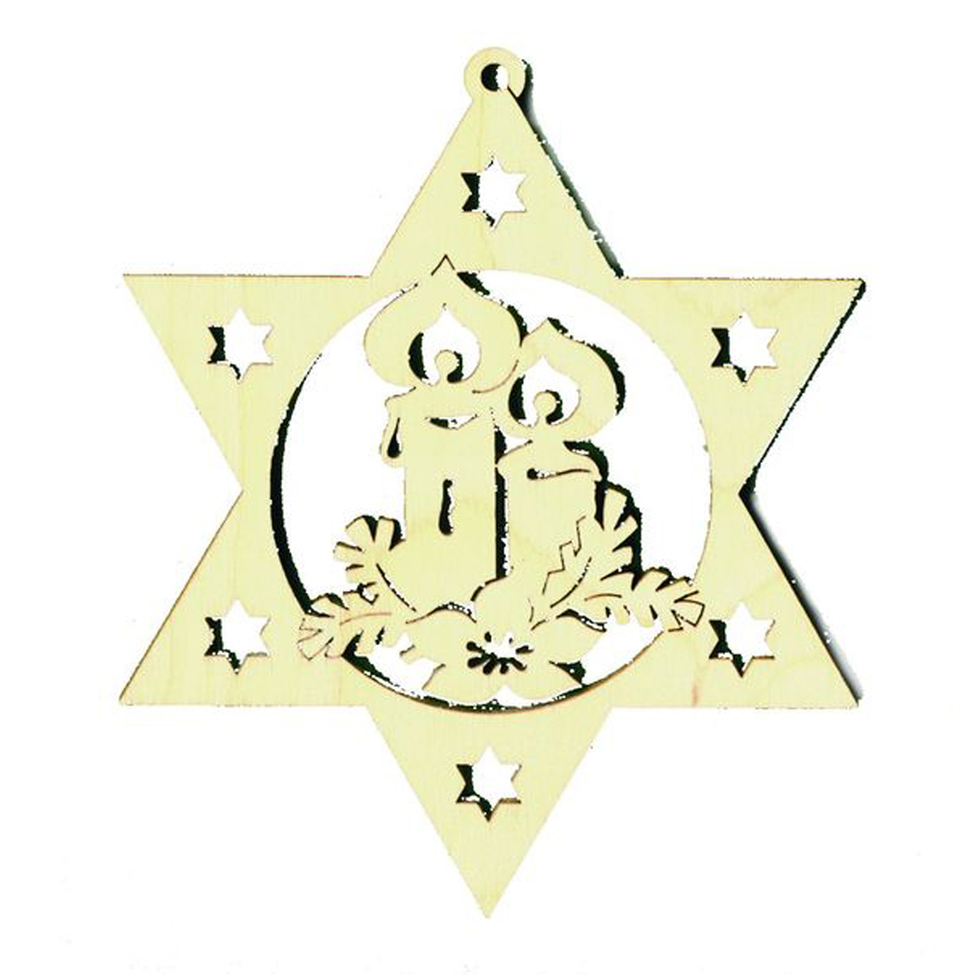 Baumschmuck Stern mit Kerze Baumschmuck Stern mit Kerze