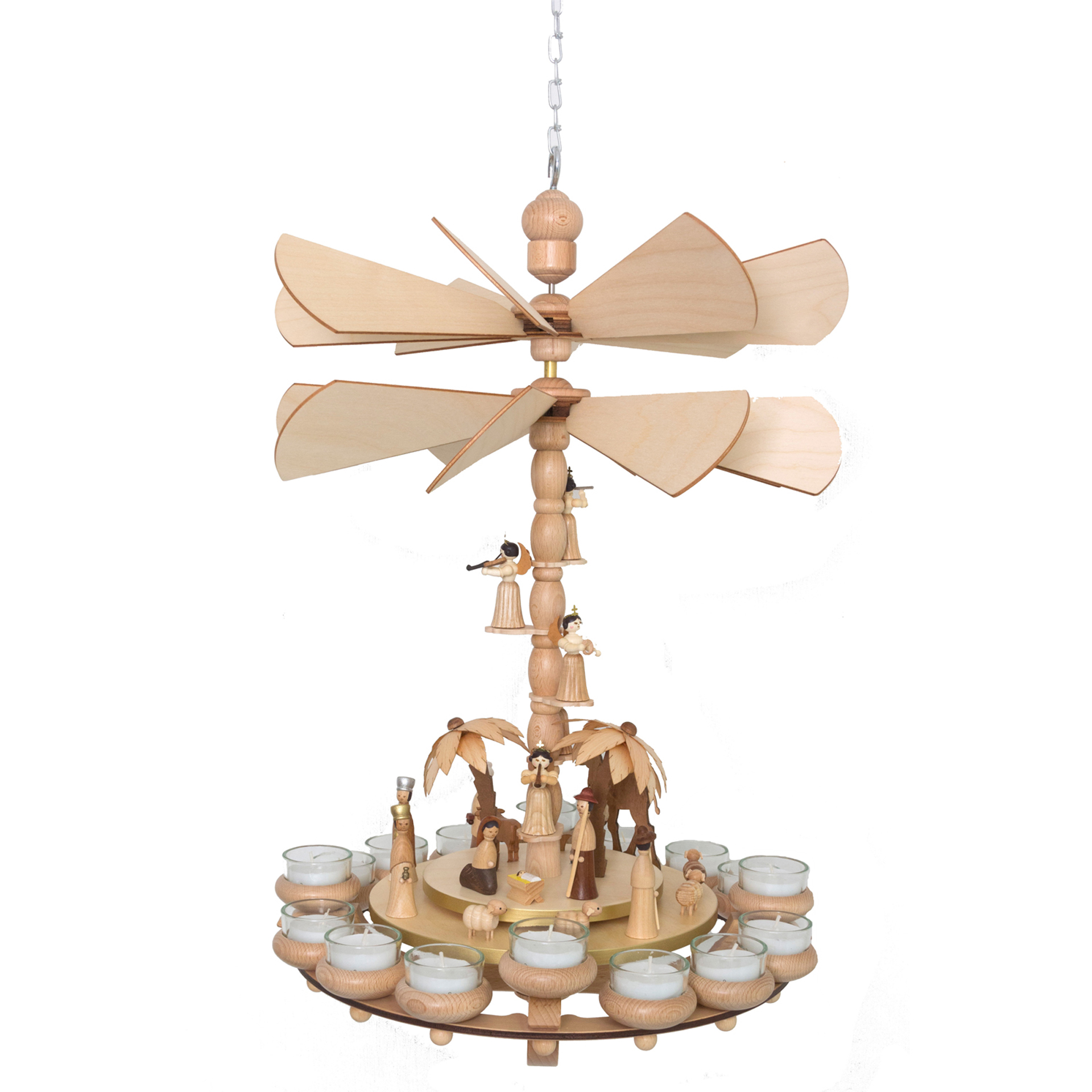 Doppelpyramide zum Hängen Krippemotiv Doppelpyramide zum Hängen Krippemotiv