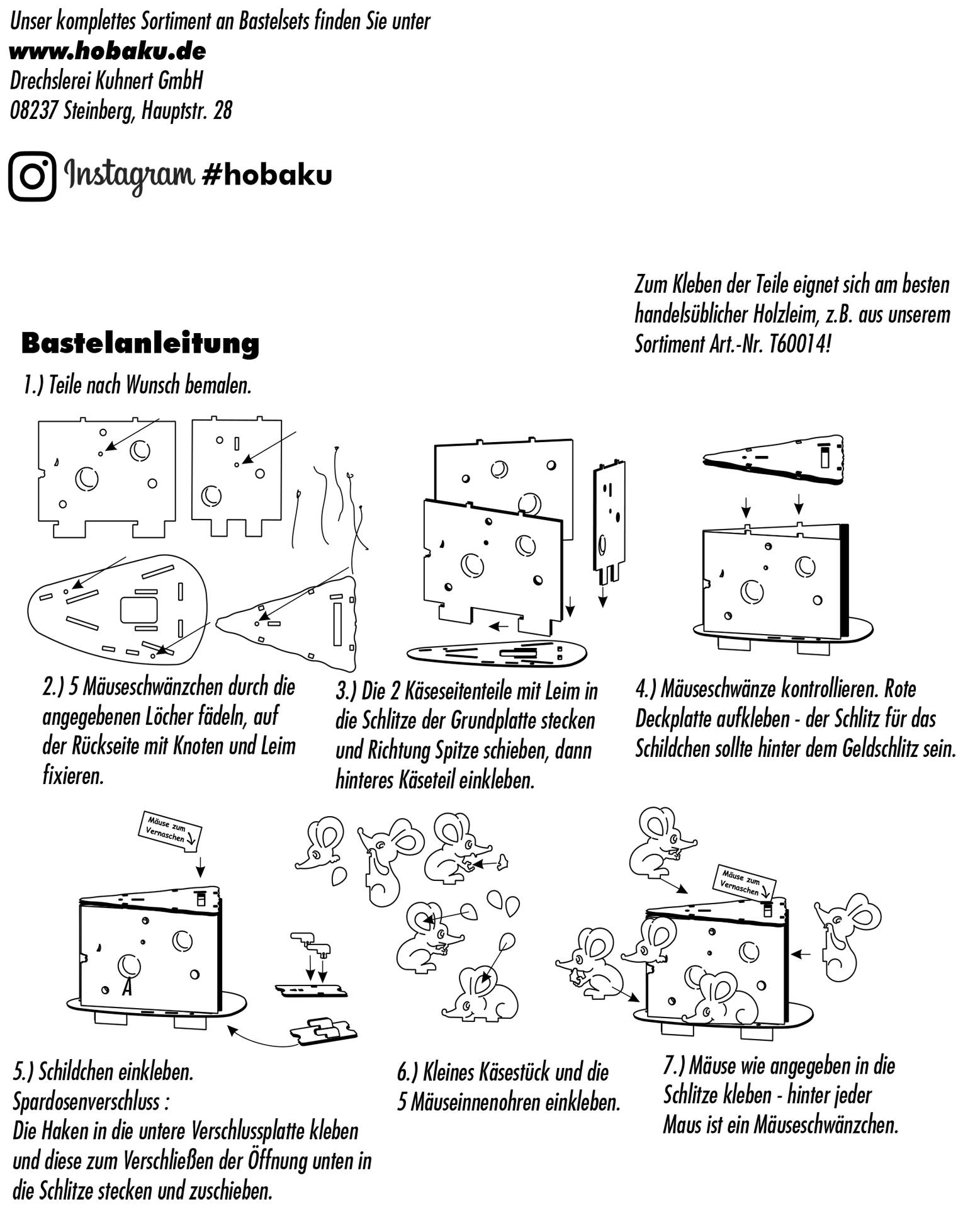 Bastelset Spardose Mäuse Bastelset Spardose Mäuse