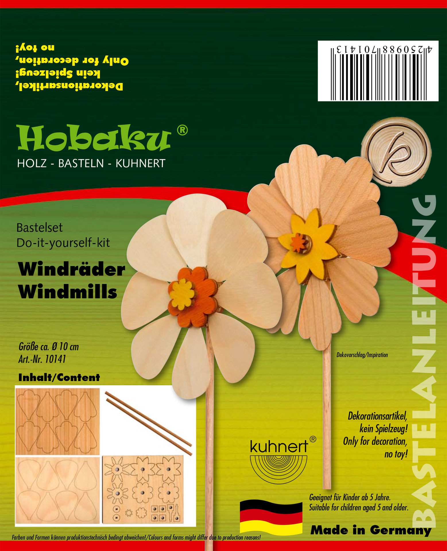 Bastelset Windrad natur (2 Stück) Bastelset Windrad natur (2 Stück)