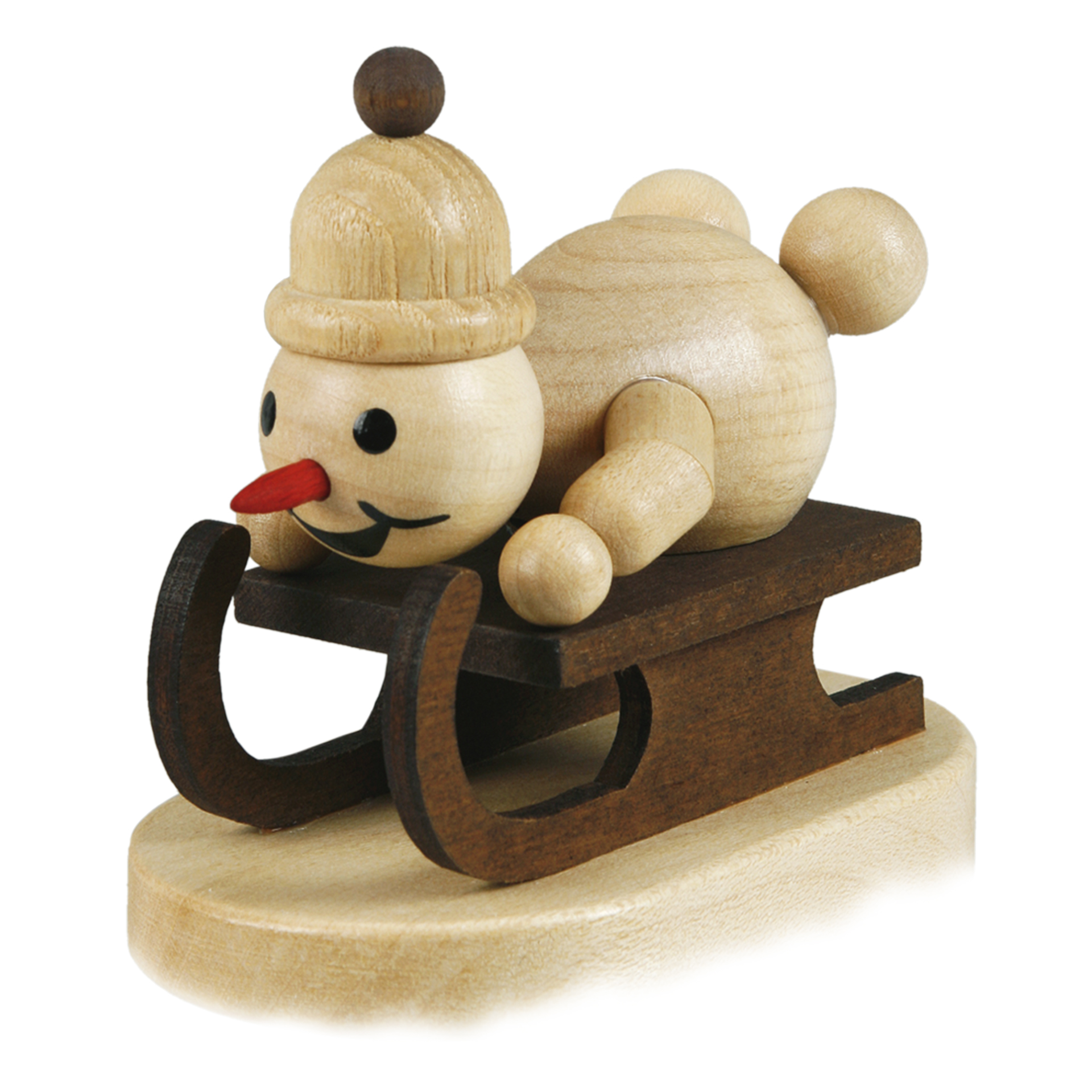 Schneemann Junior Rennschlittenfahrer, klein Schneemann Junior Rennschlittenfahrer, klein