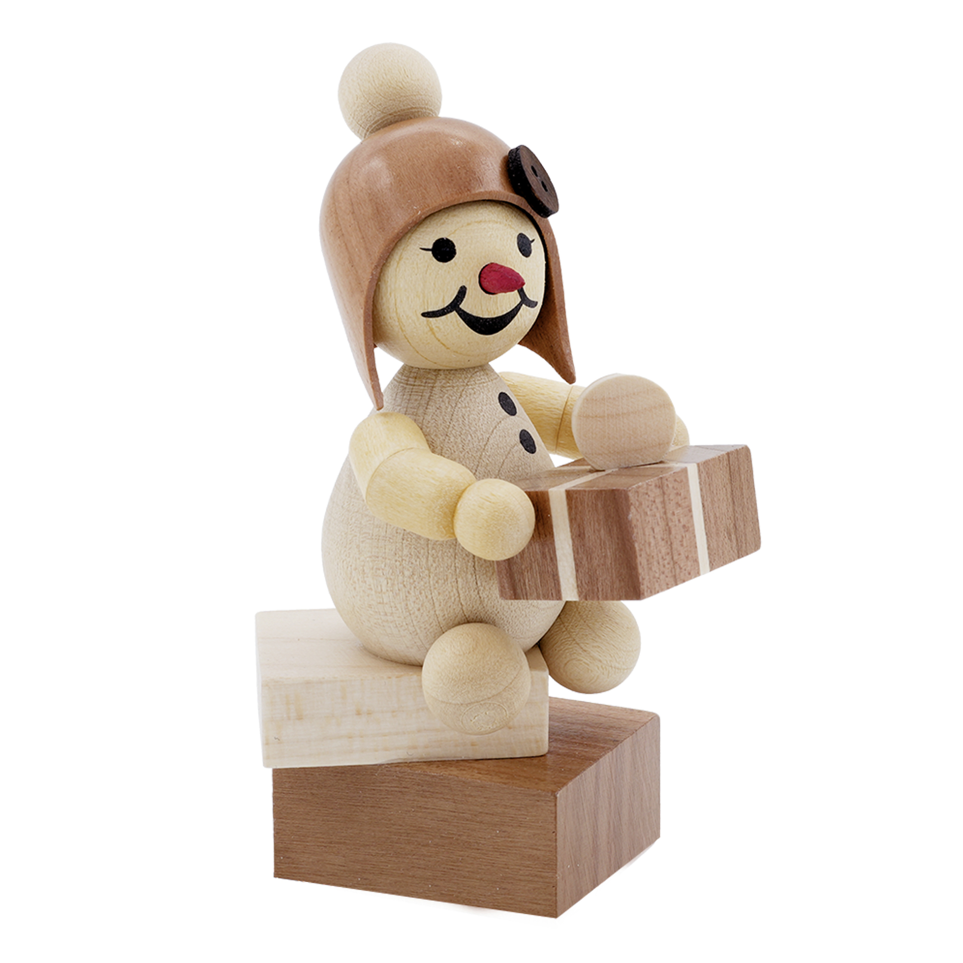 Schneemädchen mit Geschenk Schneemädchen mit Geschenk