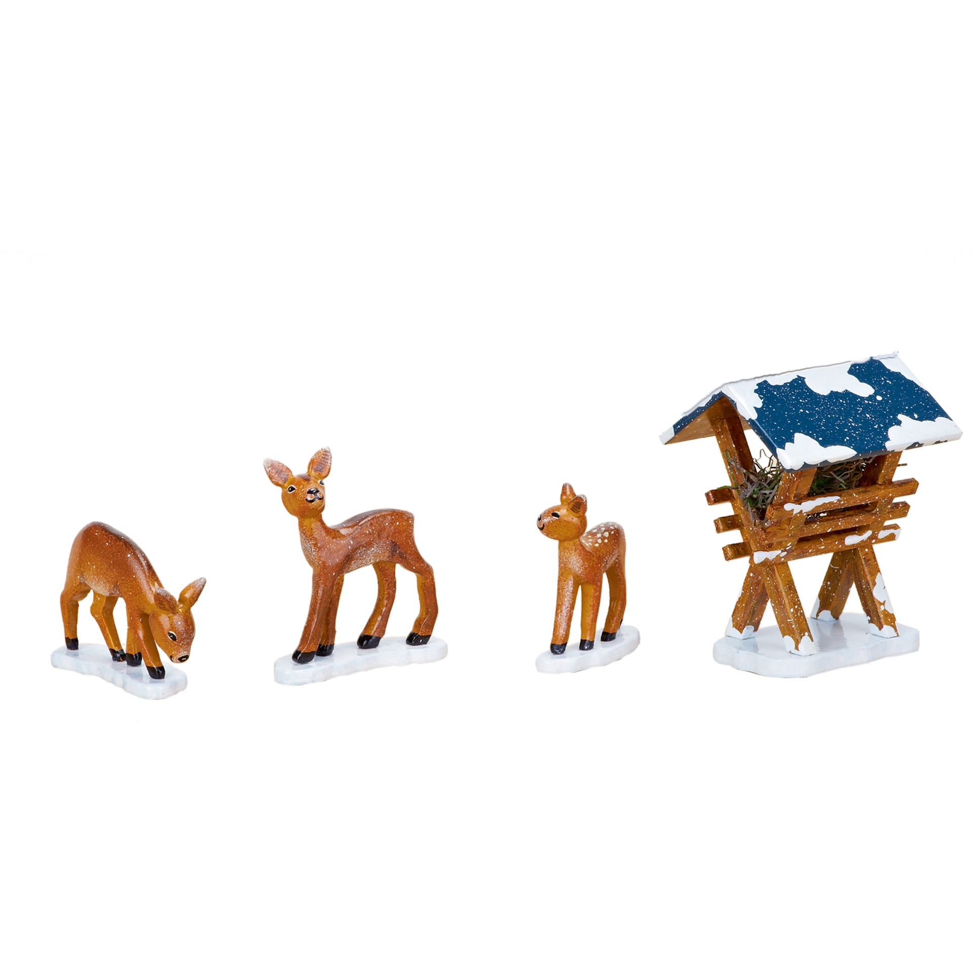 Winterkinder Futterkrippe mit 3 Rehen Winterkinder Futterkrippe mit 3 Rehen