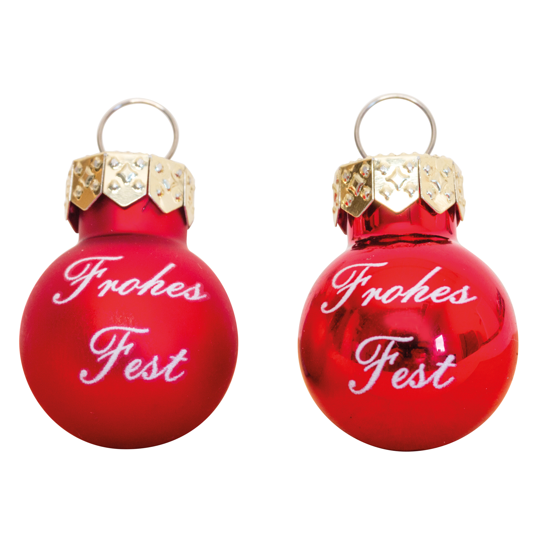 MINI Eule mit Weihnachtskugel - rot