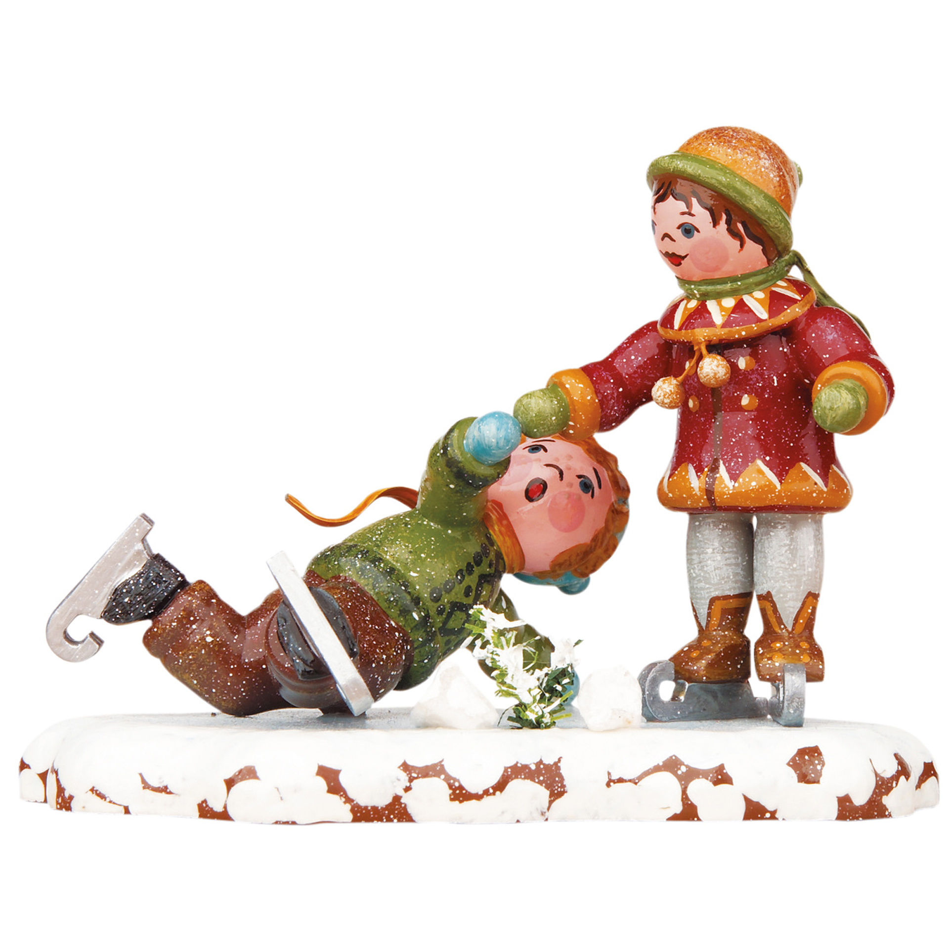 Winterkinder Schlittschuhläufer
