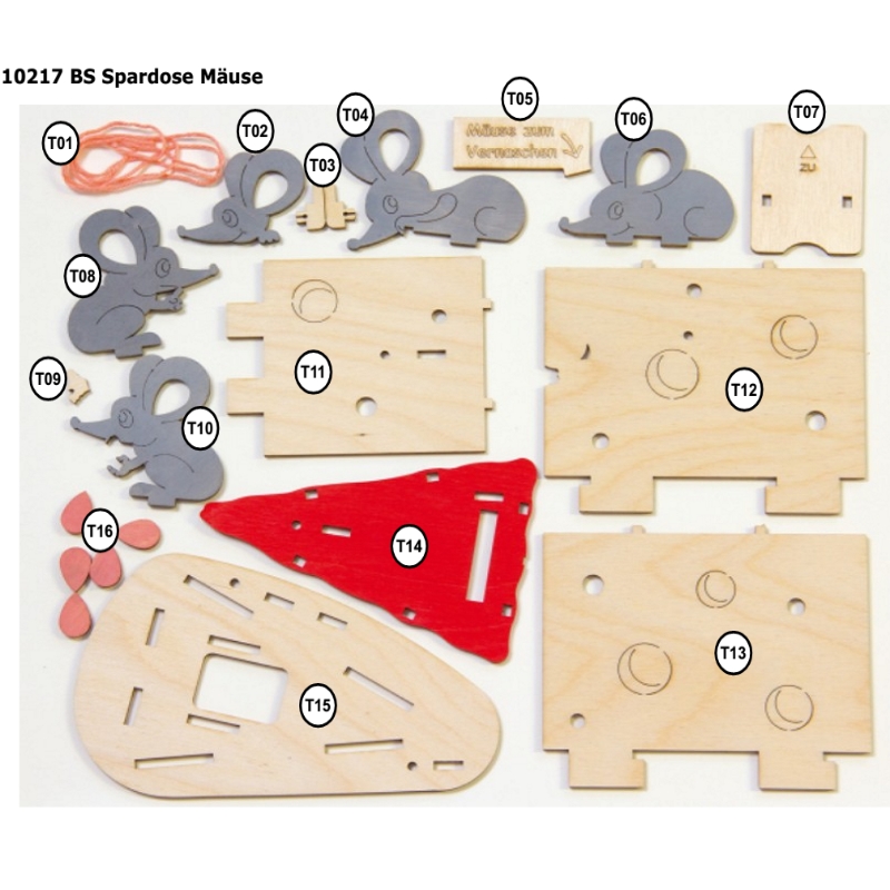 Bastelset Spardose Mäuse Bastelset Spardose Mäuse