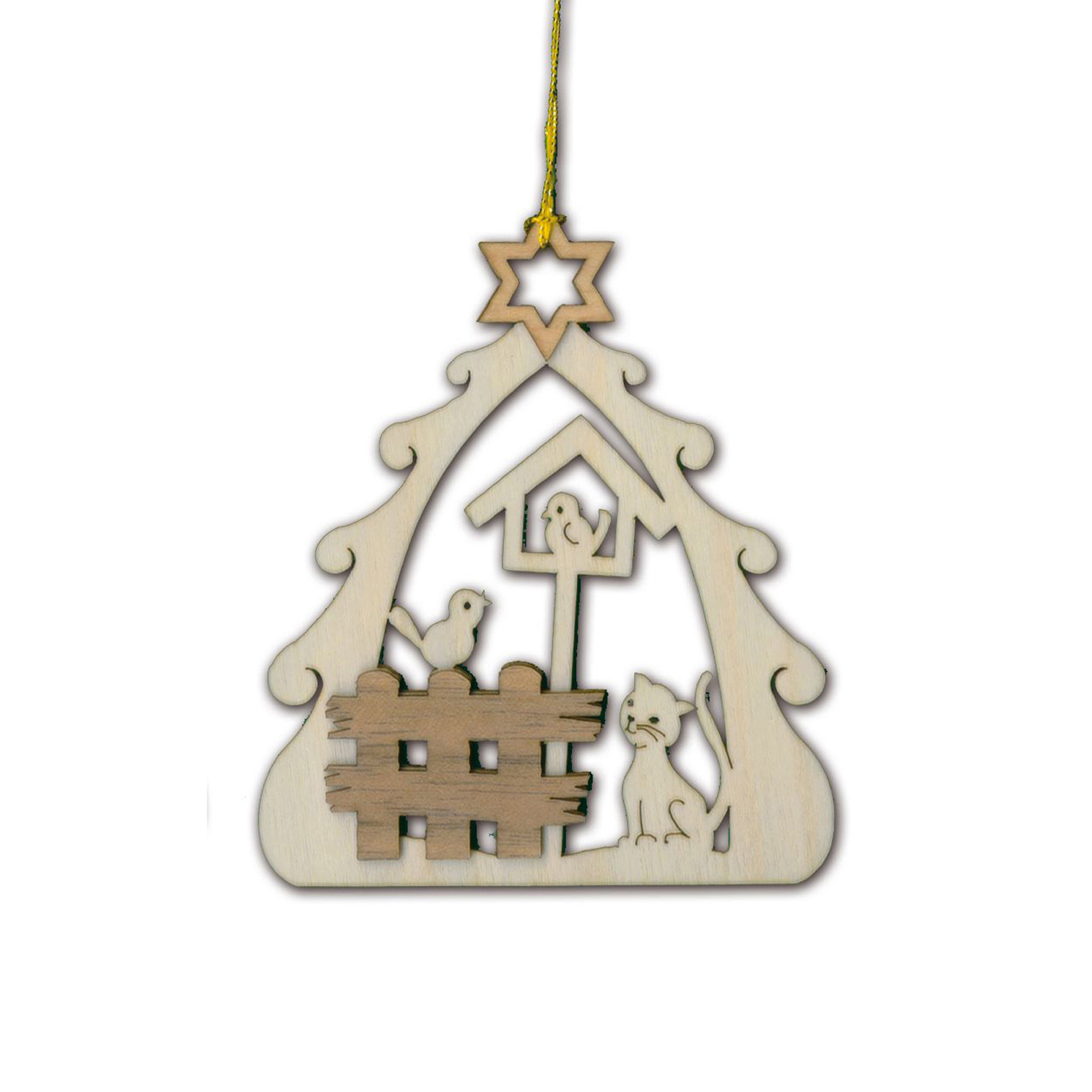 Baumschmuck Baum mit Vogelhaus