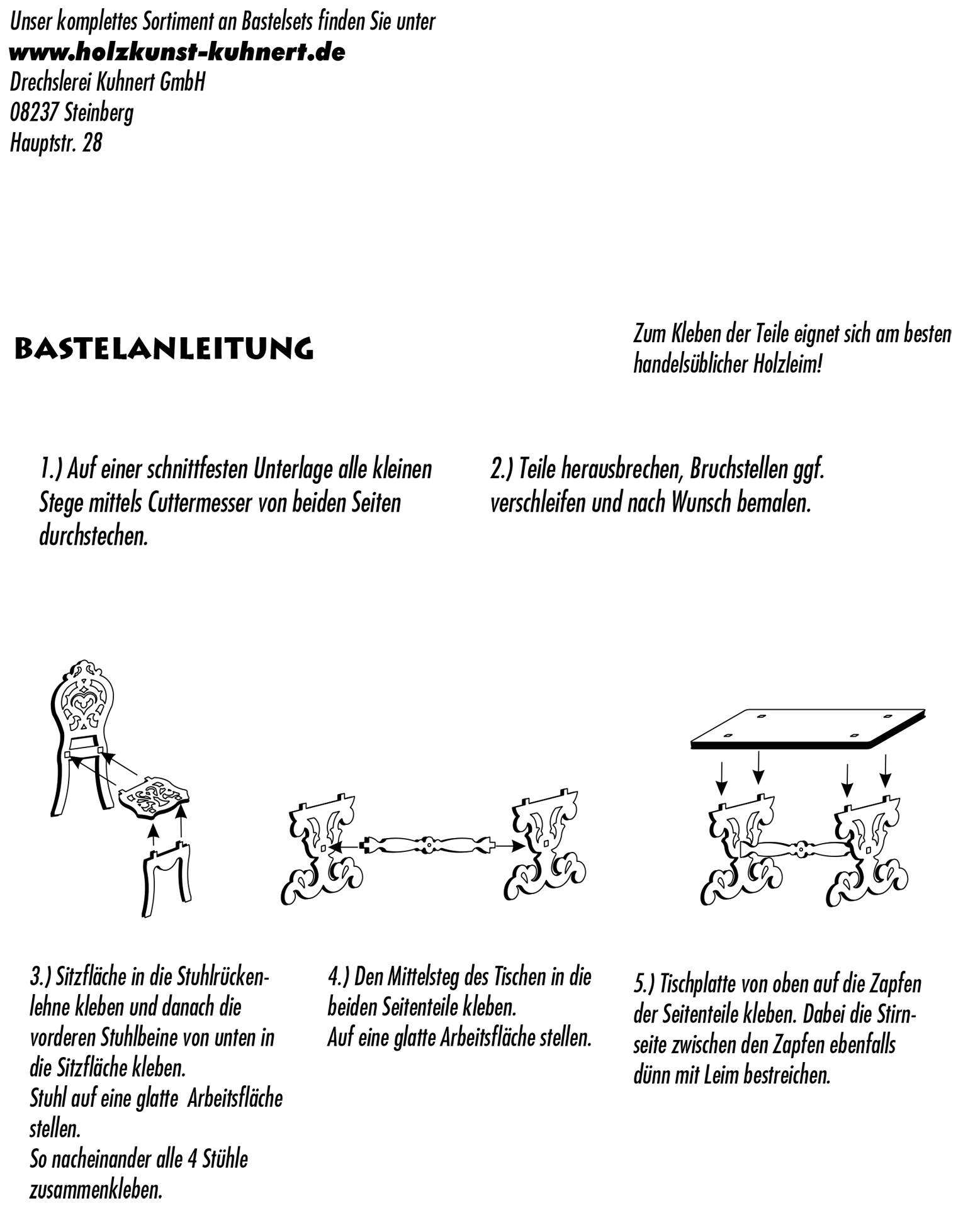 Bastelset Puppenmöbel Sitzgruppe