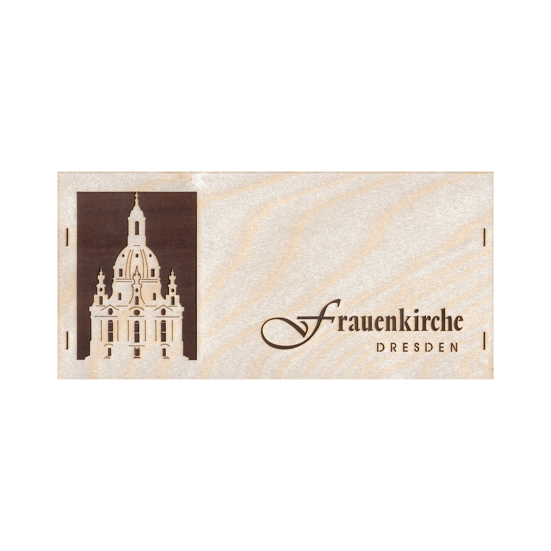 Furnierkarte Frauenkirche Dresden