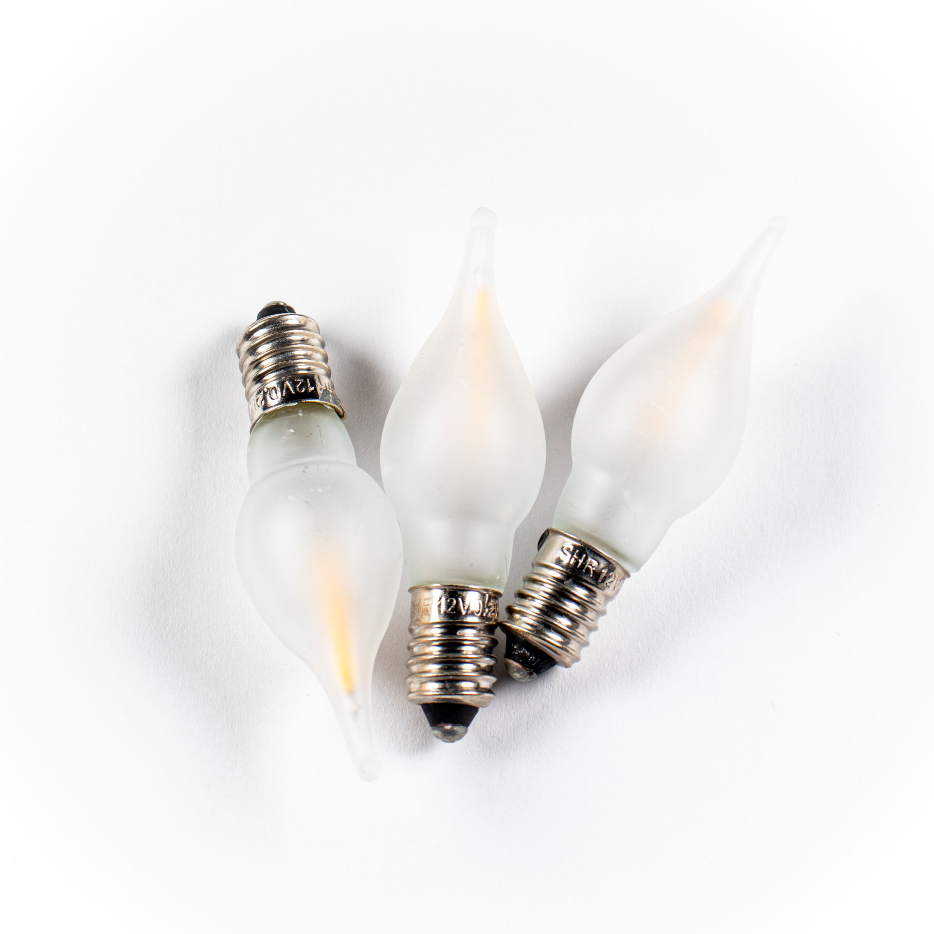 3er Set LED-Filament Flammkerze 12V, E10