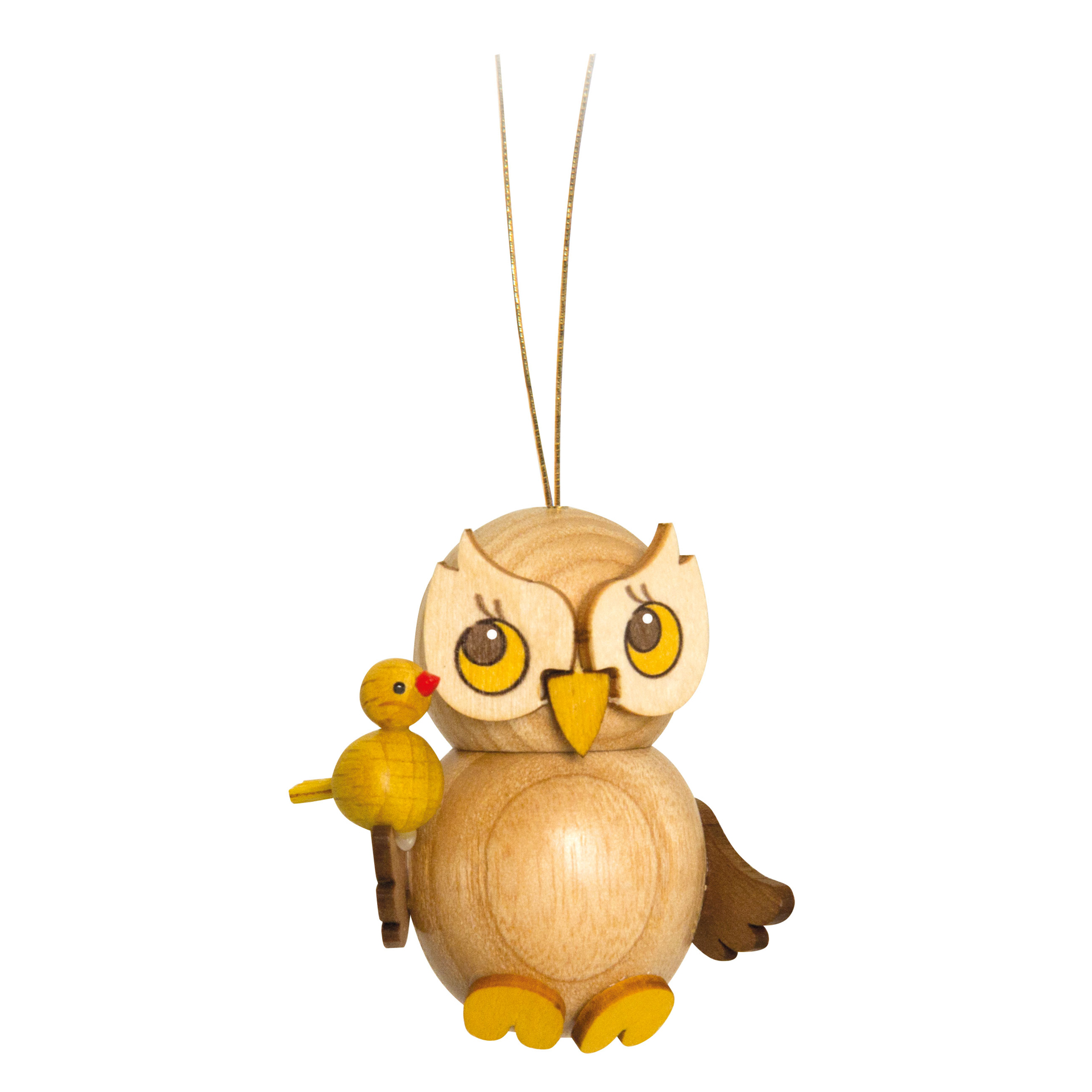 Baumschmuck Eulenkind mit Vogel