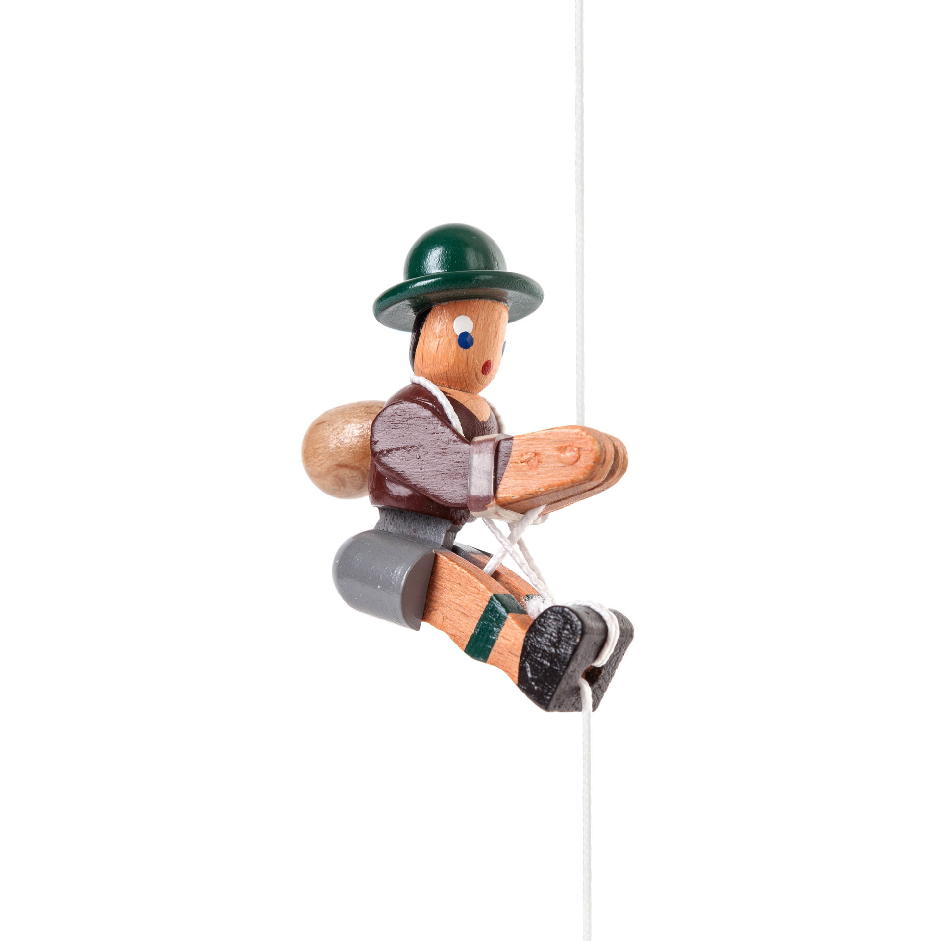 Kletterfigur Bergsteiger mit brauner Jacke