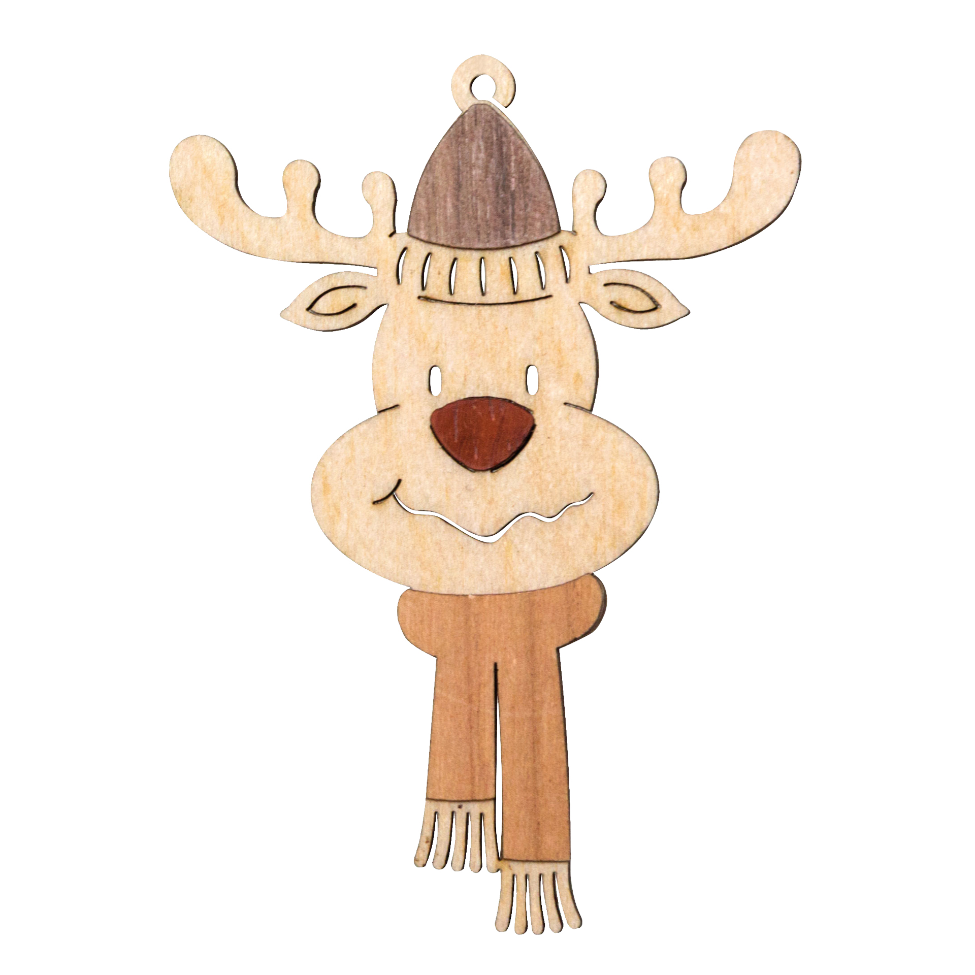 Baumschmuck Elchkopf mt kleiner Mütze Baumschmuck Elchkopf mt kleiner Mütze