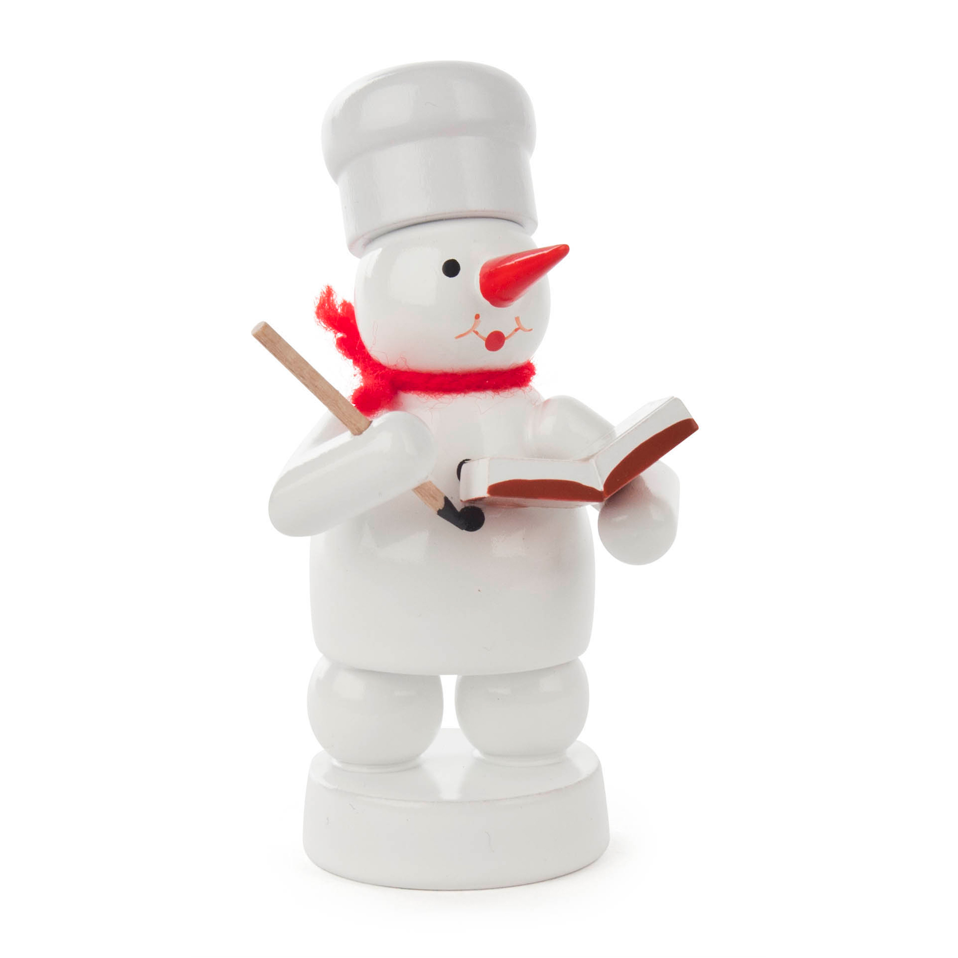 Schneemann mit Rezeptbuch