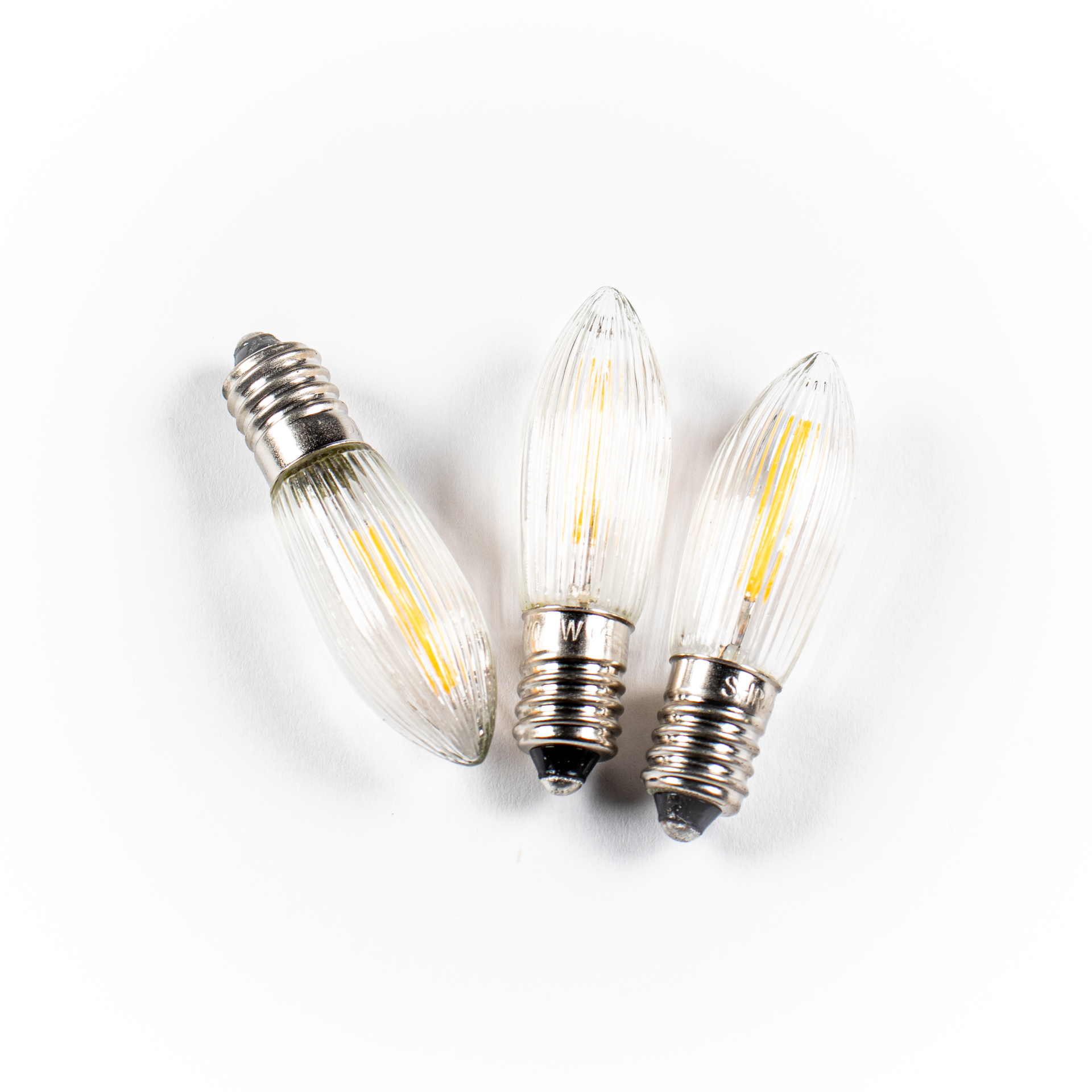 LED-Filament Riffelkerze 12V, E10