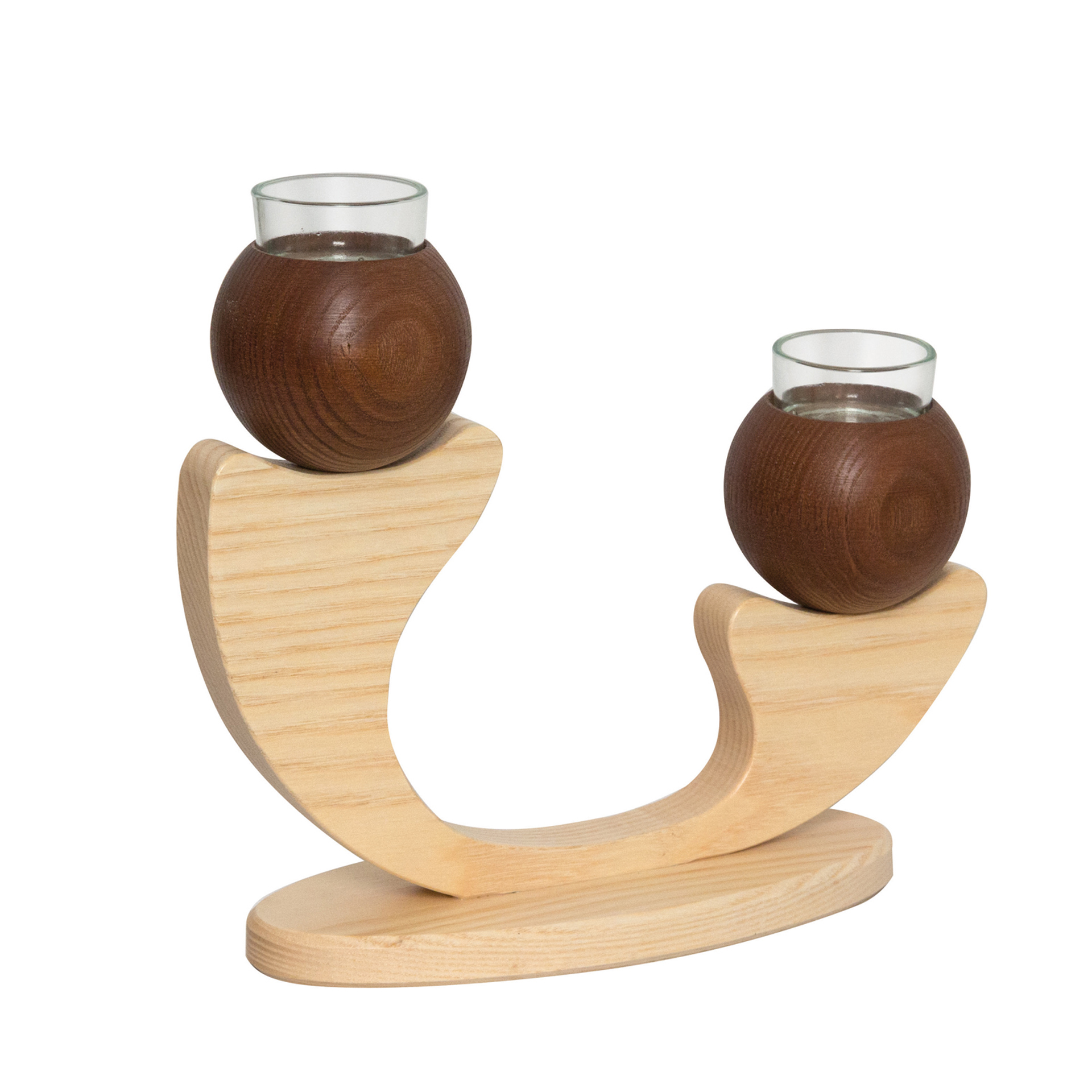 Tischleuchter 2 Kugeln, braun Tischleuchter 2 Kugeln, braun