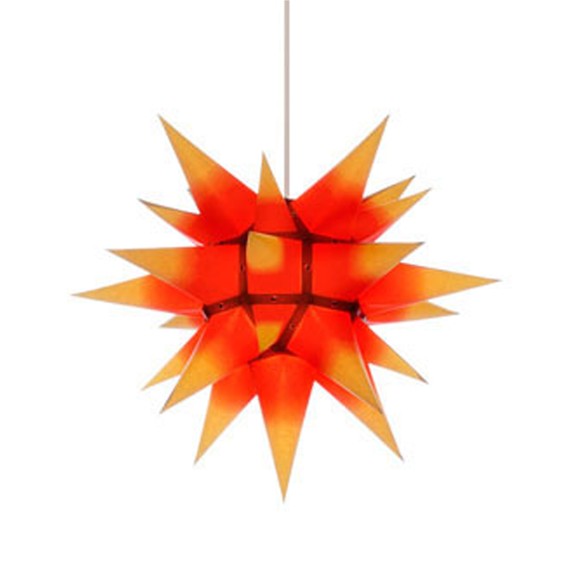 Herrnhuter Innenstern I4, gelb mit rotem Kern Herrnhuter Innenstern I4, gelb mit rotem Kern