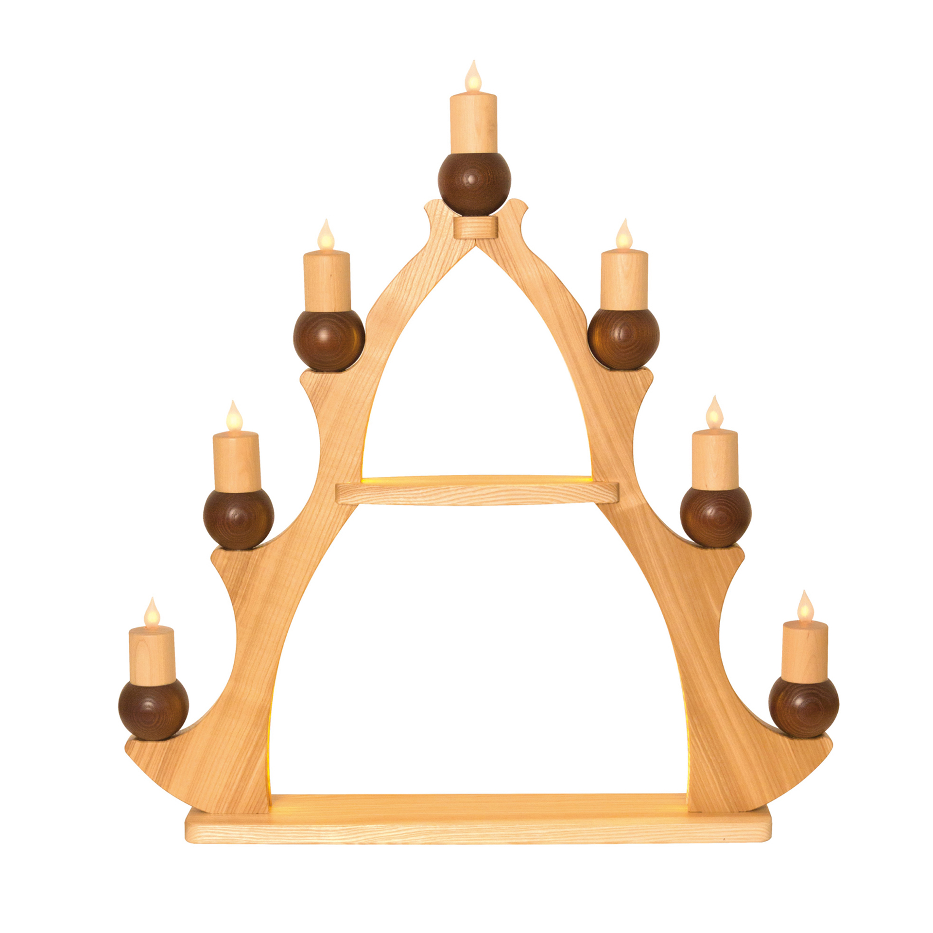 Fensterbaum 7 Kerzen elektr. Bel., braun Fensterbaum 7 Kerzen elektr. Bel., braun