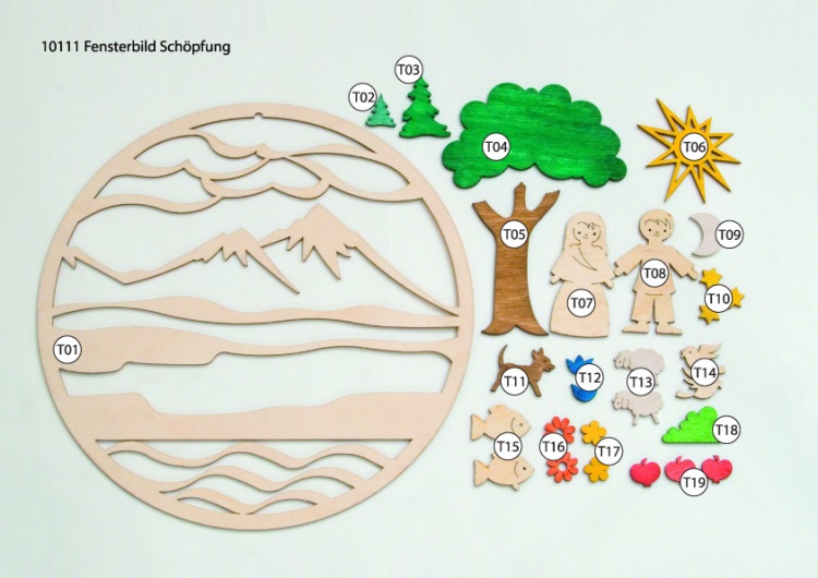 Bastelset Fensterbild Schöpfung