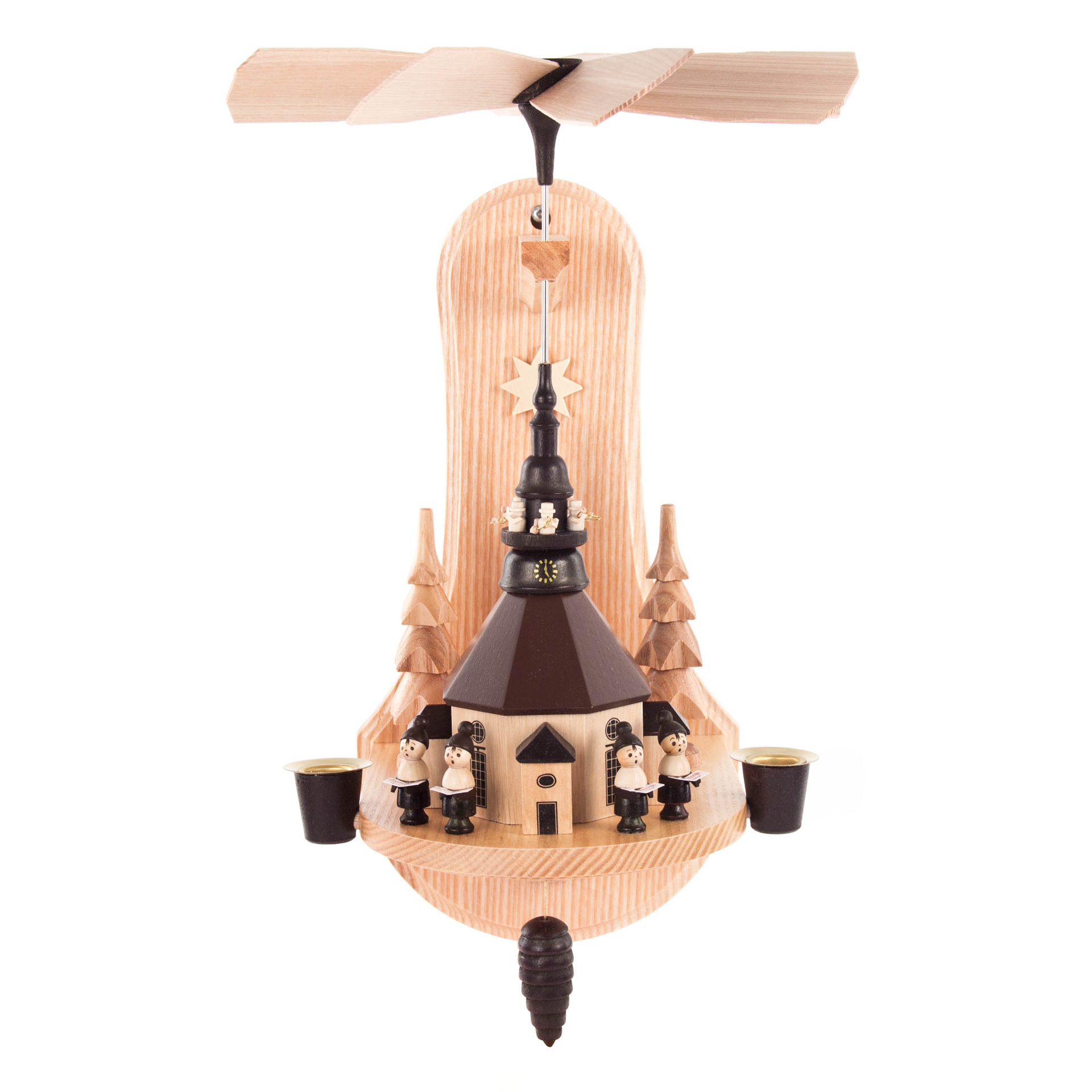 Wandpyramide mit Seiffener Kirche und Kurrende