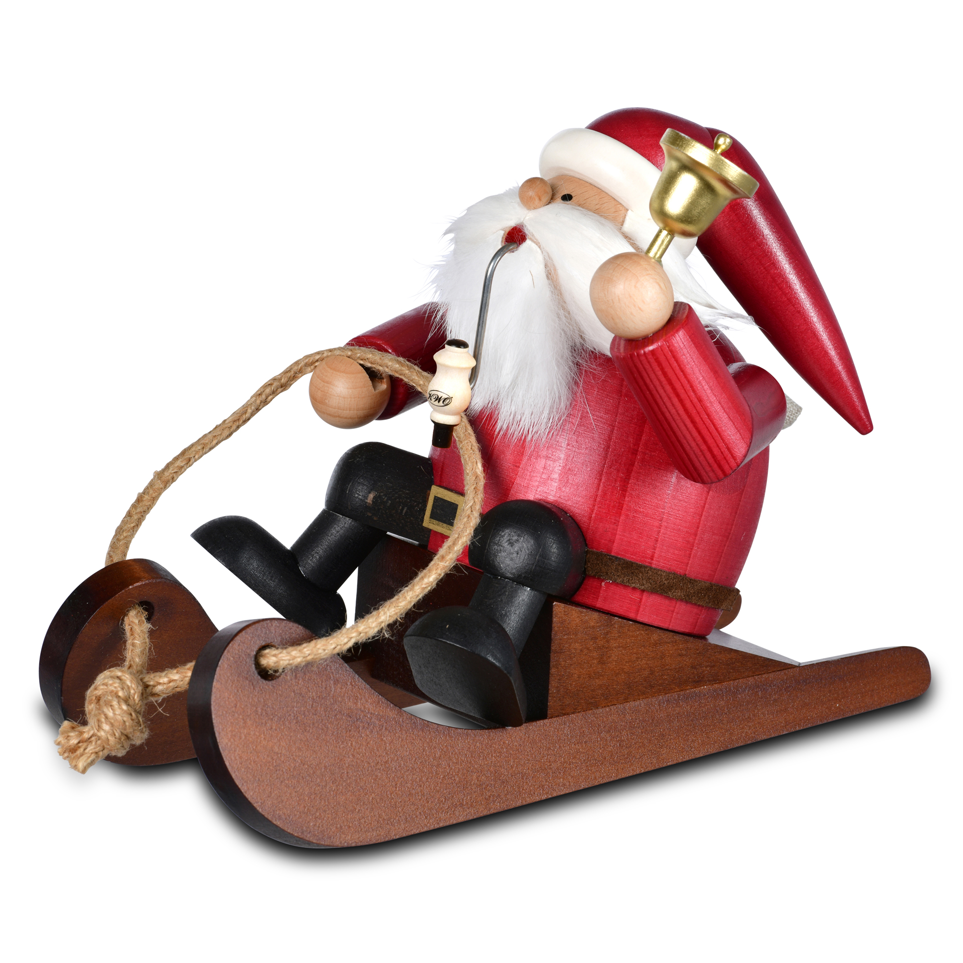 Rauchfigur Santa Claus mit Schlitten
