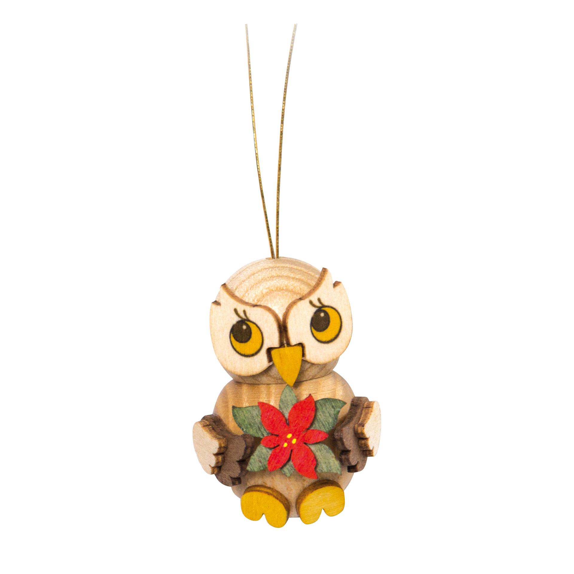 Baumschmuck Eulenkind mit Weihnachtsstern