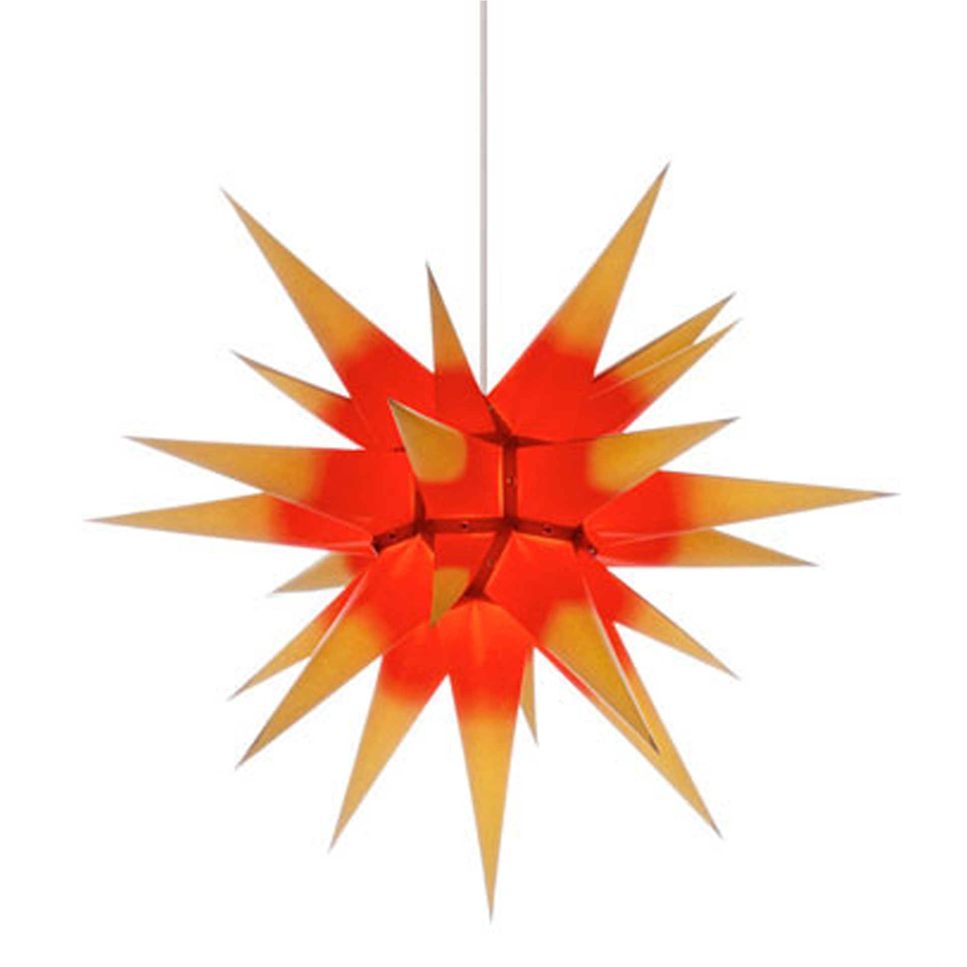 Herrnhuter Innenstern I6, gelb mit rotem Kern Herrnhuter Innenstern I6, gelb mit rotem Kern