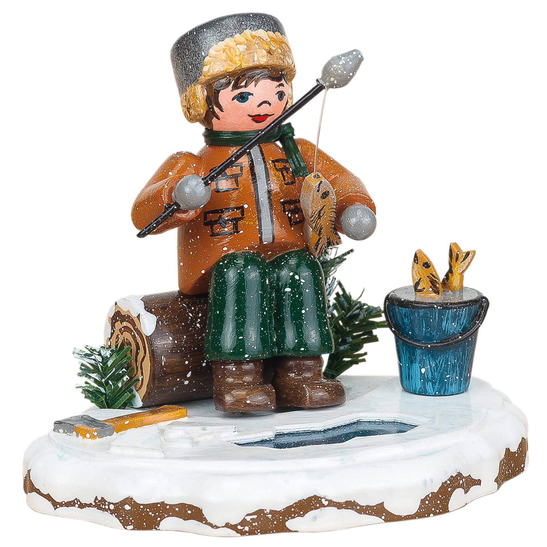 Winterkind Eisangeln