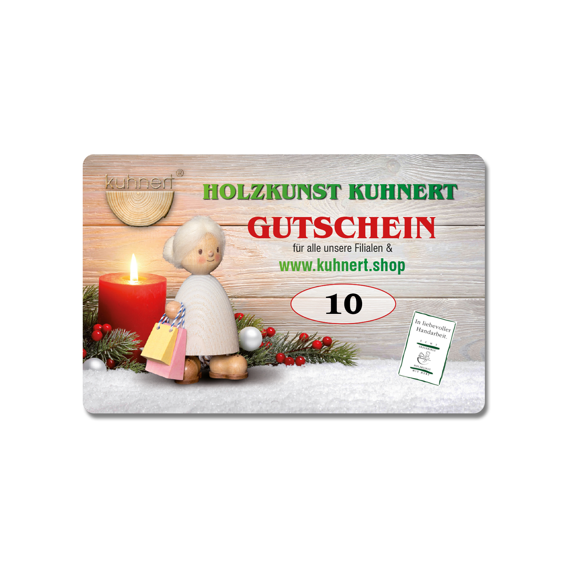 Gutscheinkarte 10,00€, Motiv Weihnachten