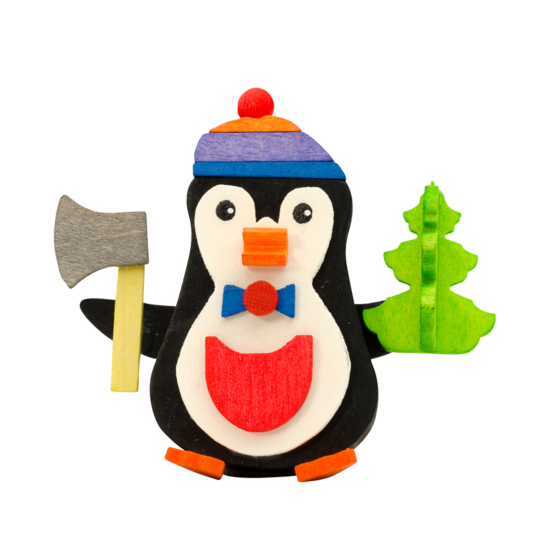 Baumschmuck Pinguin mit Baum 
