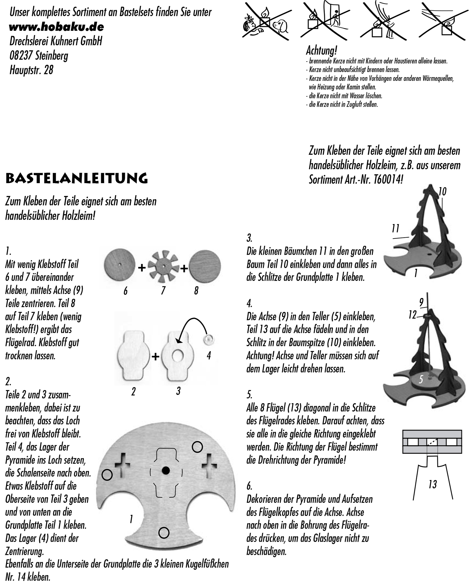 Bastelset Pyramide mit Schneemann