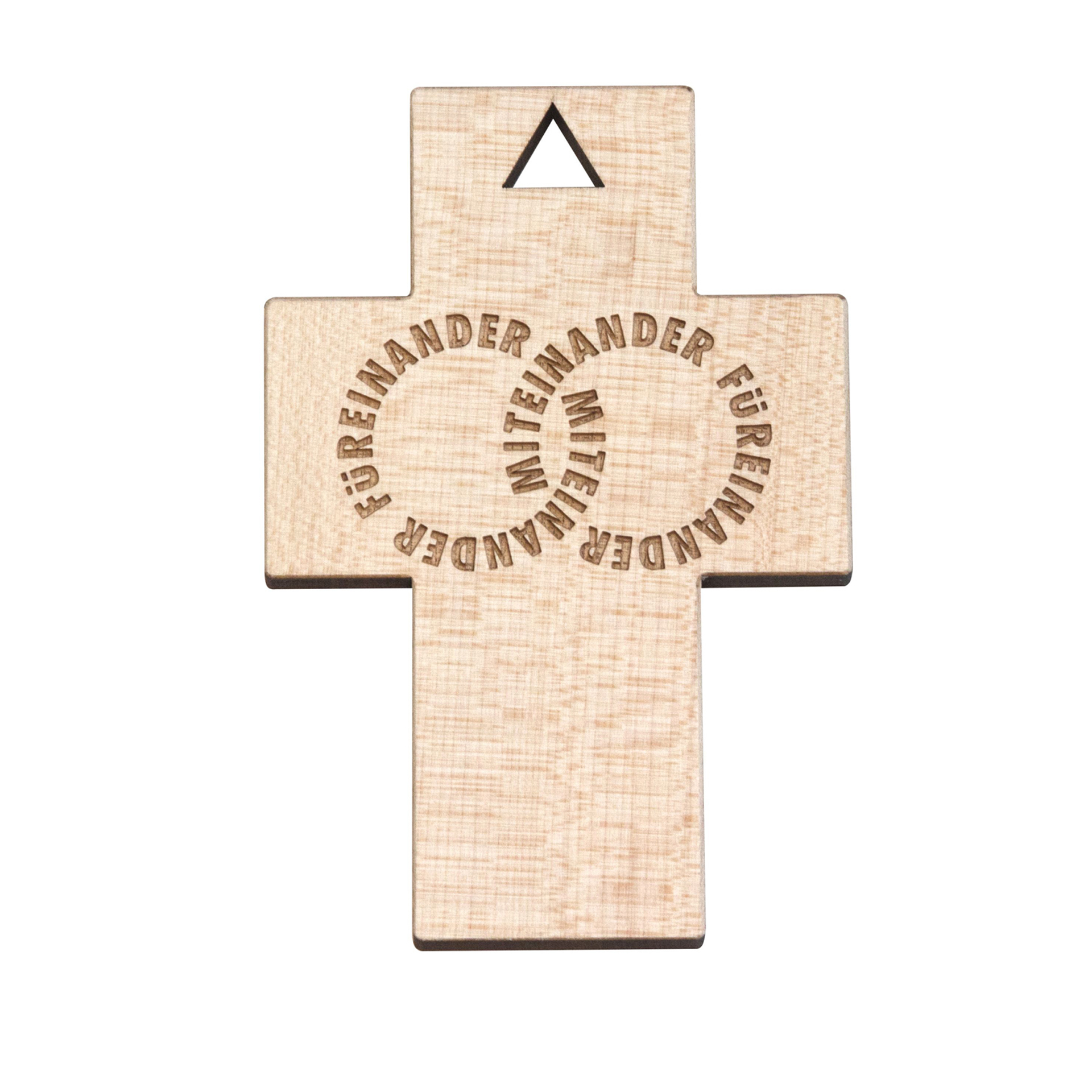 Kreuz "Zwei Ringe", Ahorn Kreuz "Zwei Ringe", Ahorn